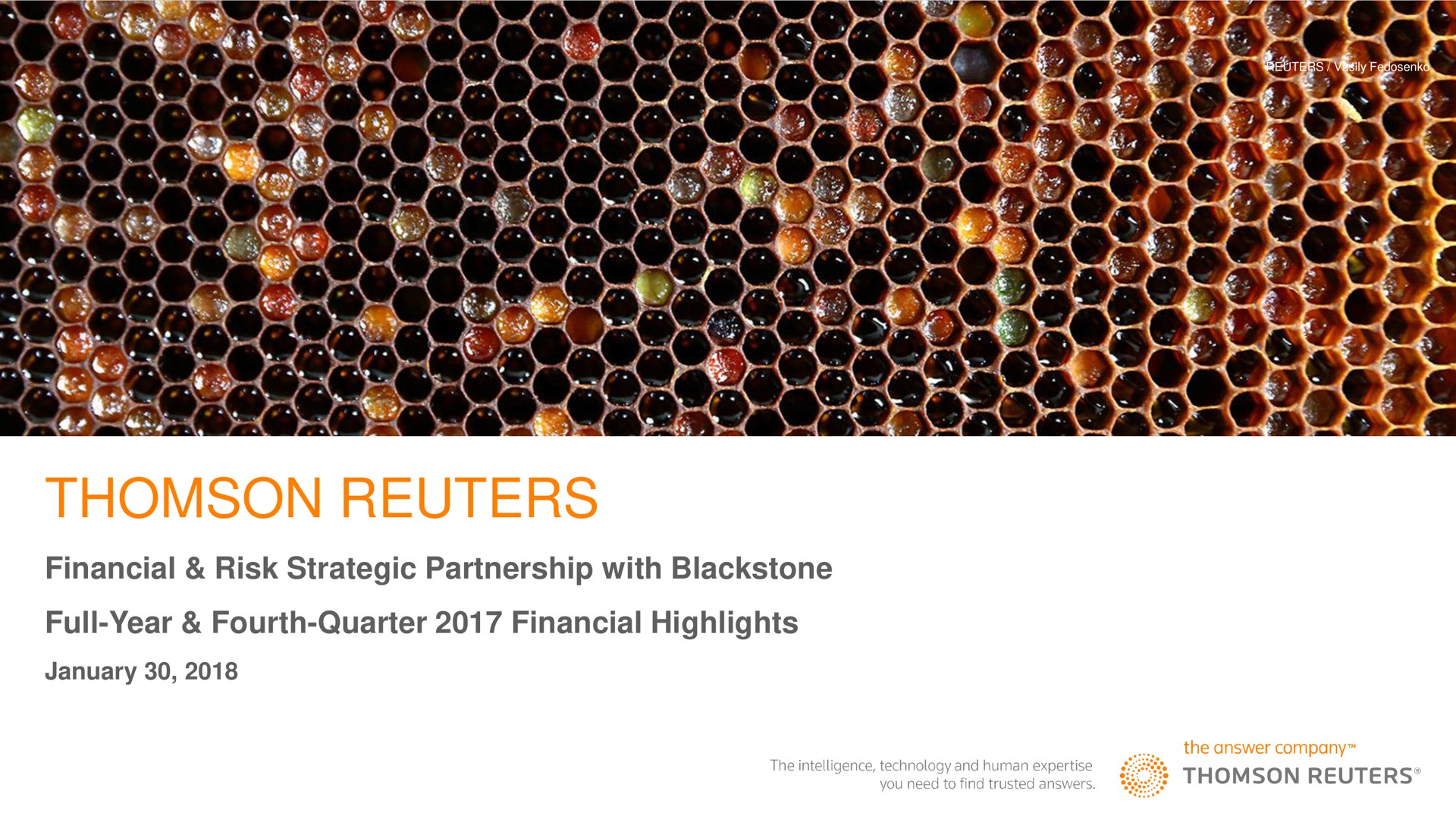 financial risk strategic partnership with full year fourth quarter financial highlights | Thomson Reuters