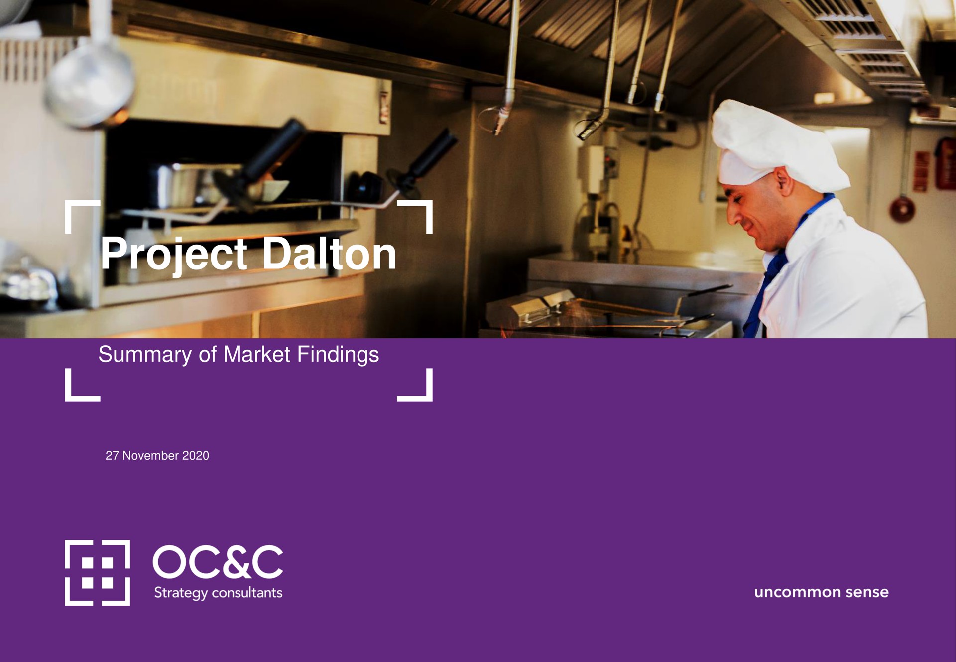 project dalton summary of market findings prim teas | Deliveroo