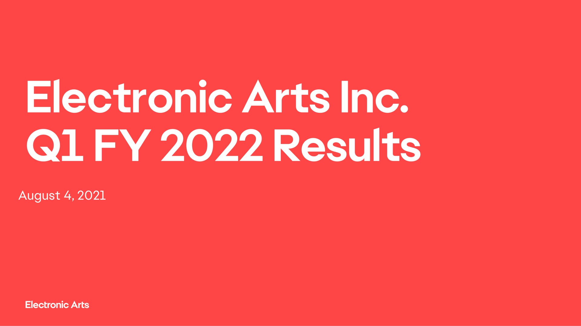 electronic arts results august | Electronic Arts