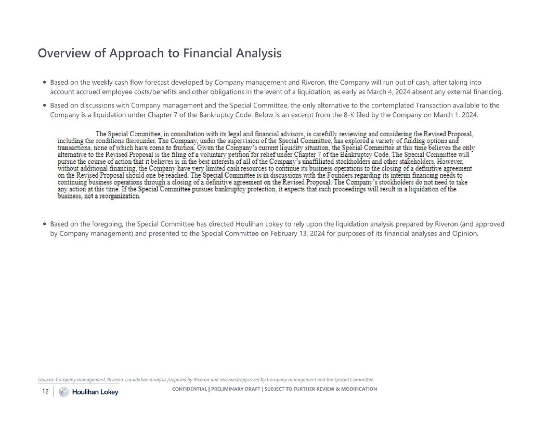 overview of approach to financial analysis | Houlihan Lokey