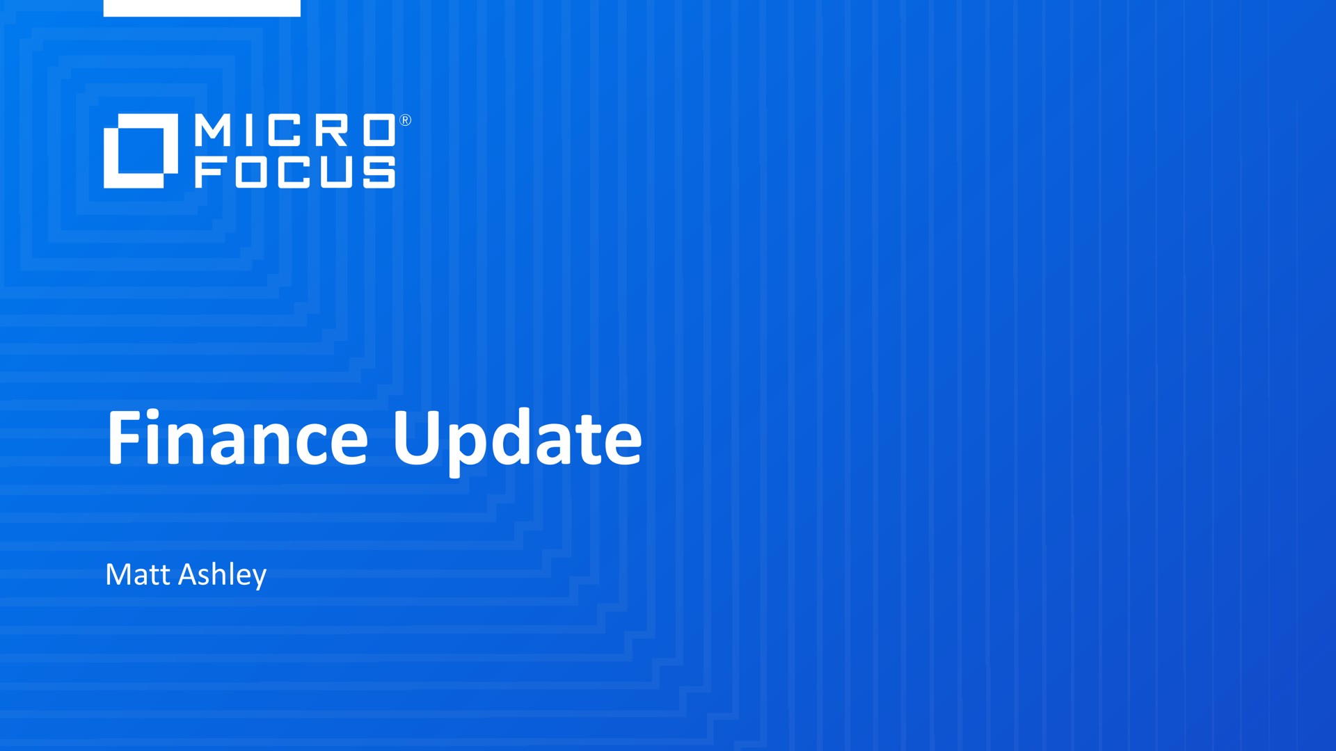 finance update eel | Micro Focus