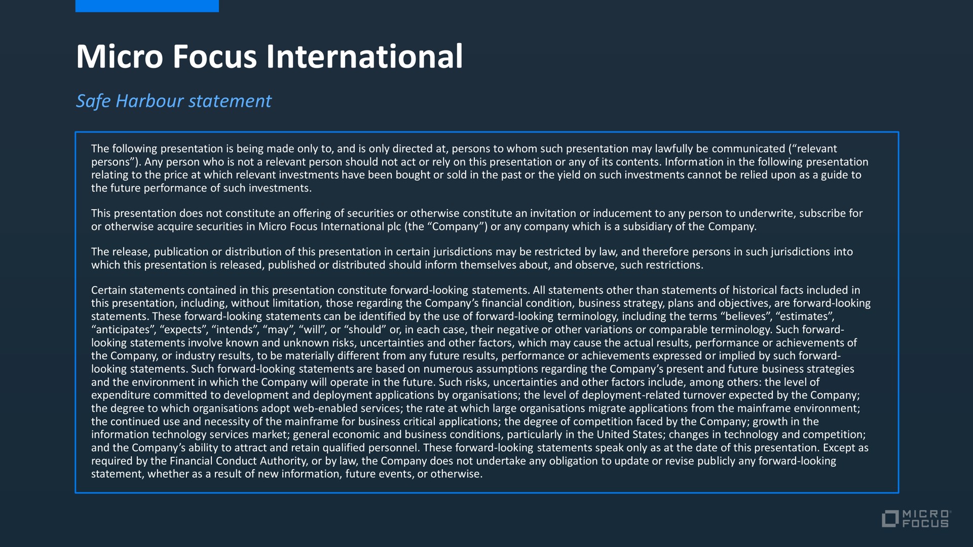 micro focus international | Micro Focus