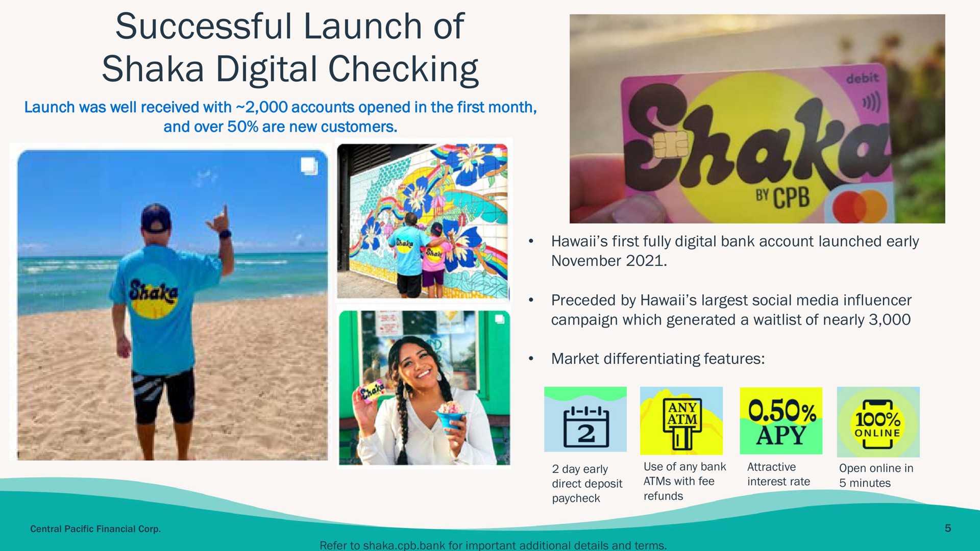 successful launch of digital checking a | Central Pacific Financial