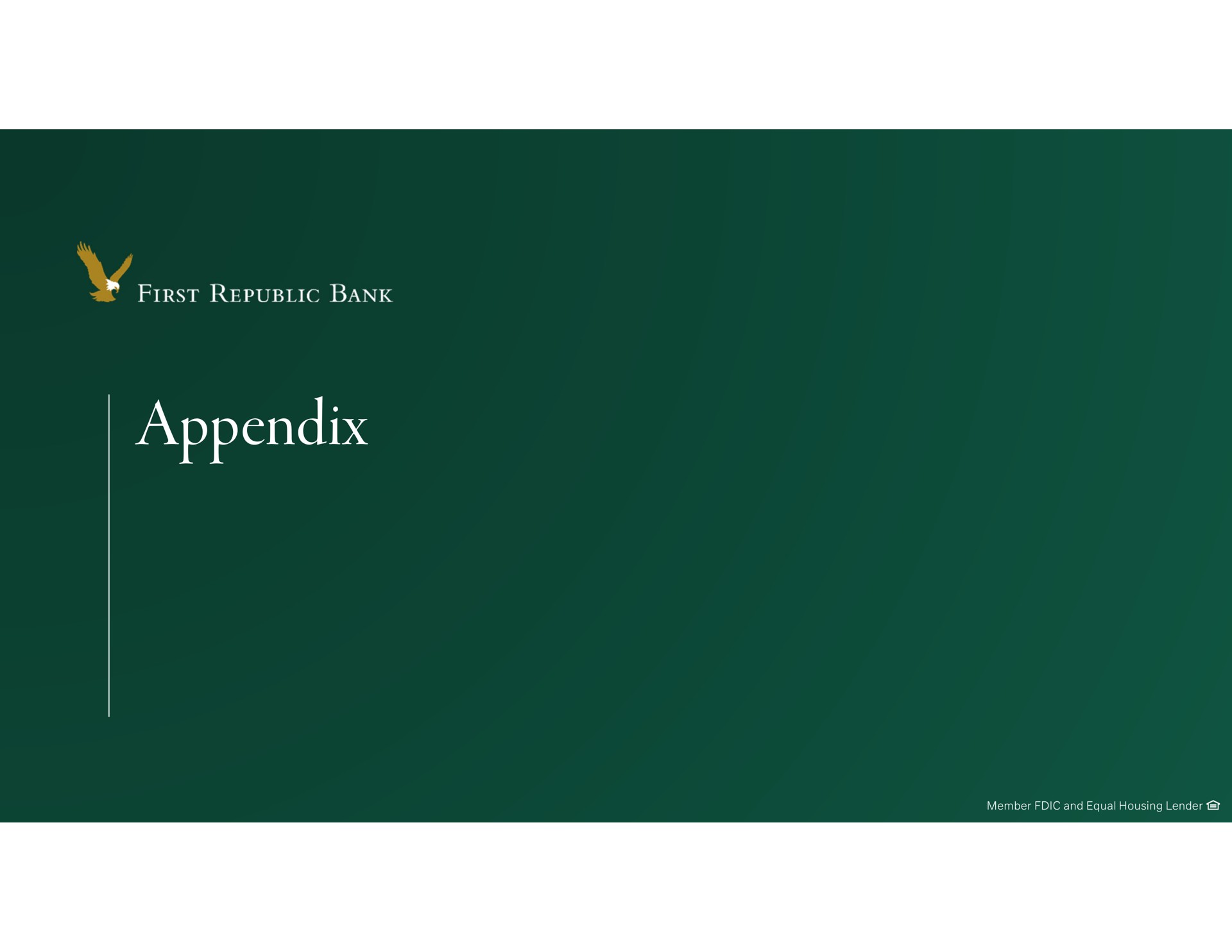 appendix | First Republic Bank