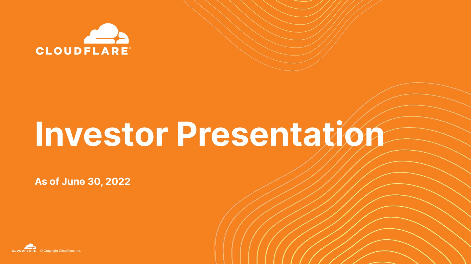 investor presentation a | Cloudflare