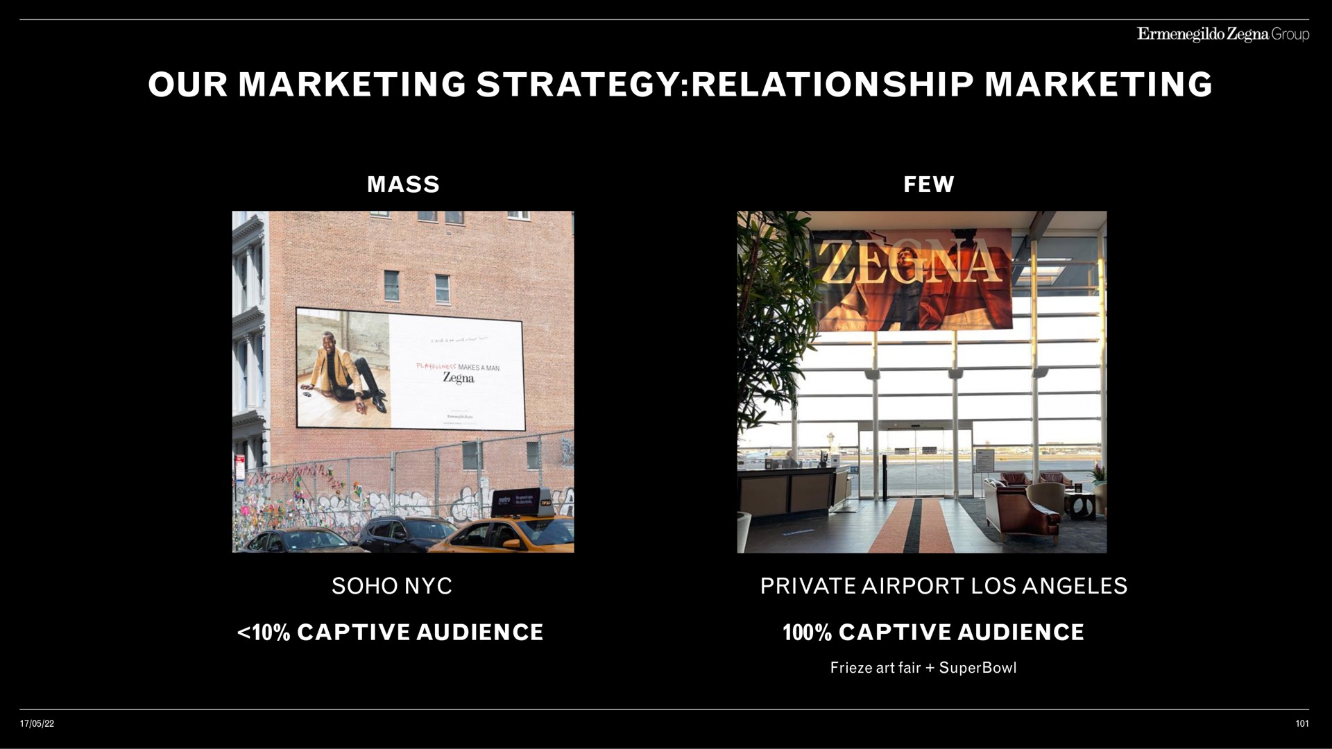 our marketing strategy relationship marketing | Zegna