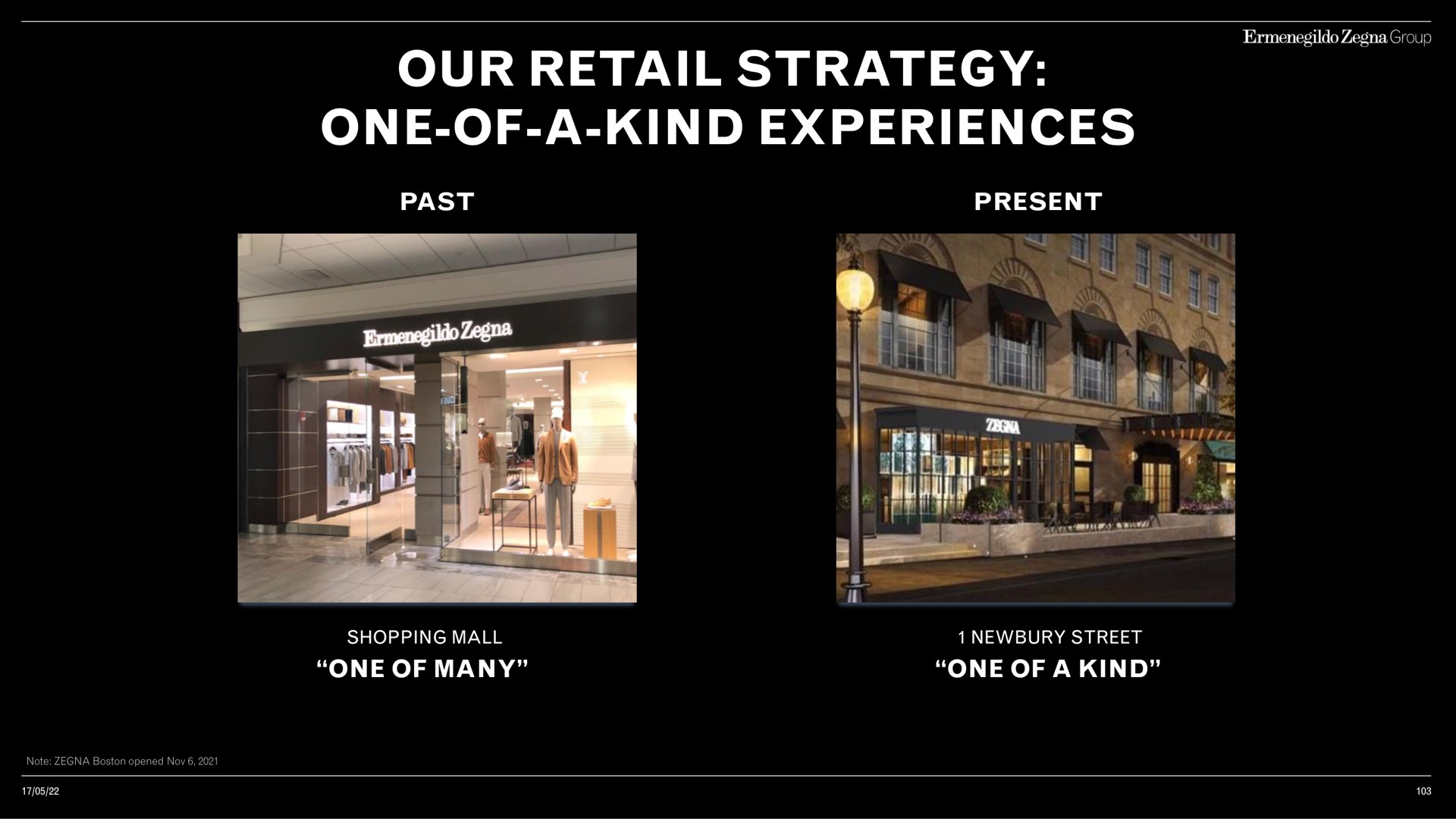 our retail strategy one of a kind experiences | Zegna