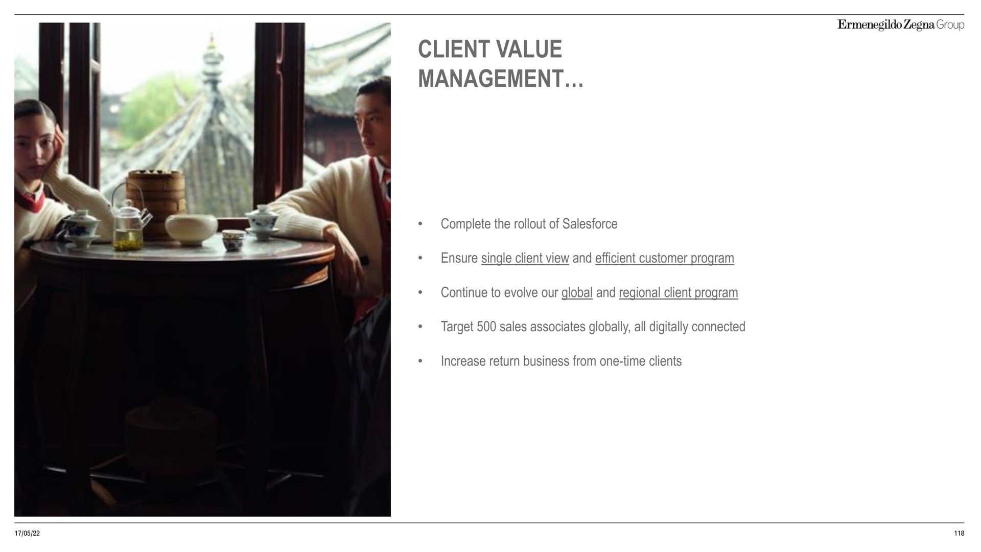 client value management | Zegna