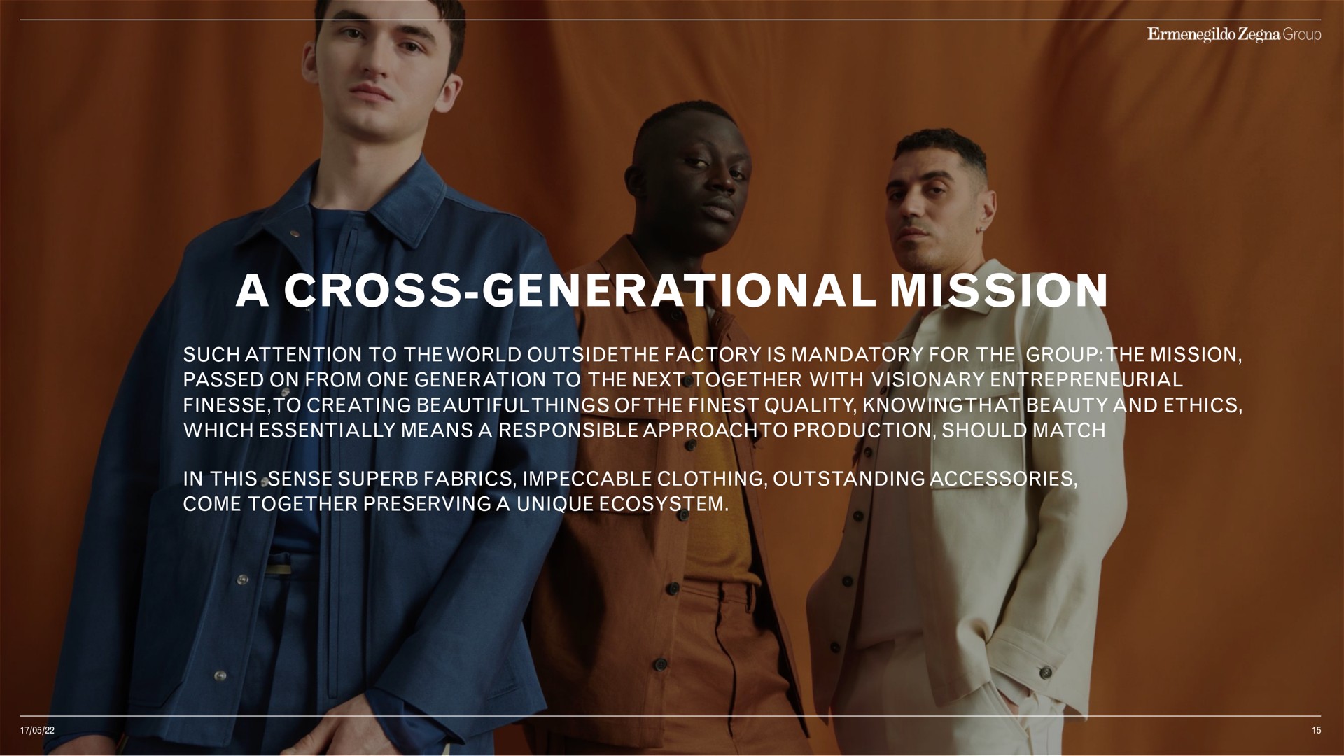 a cross generational mission | Zegna