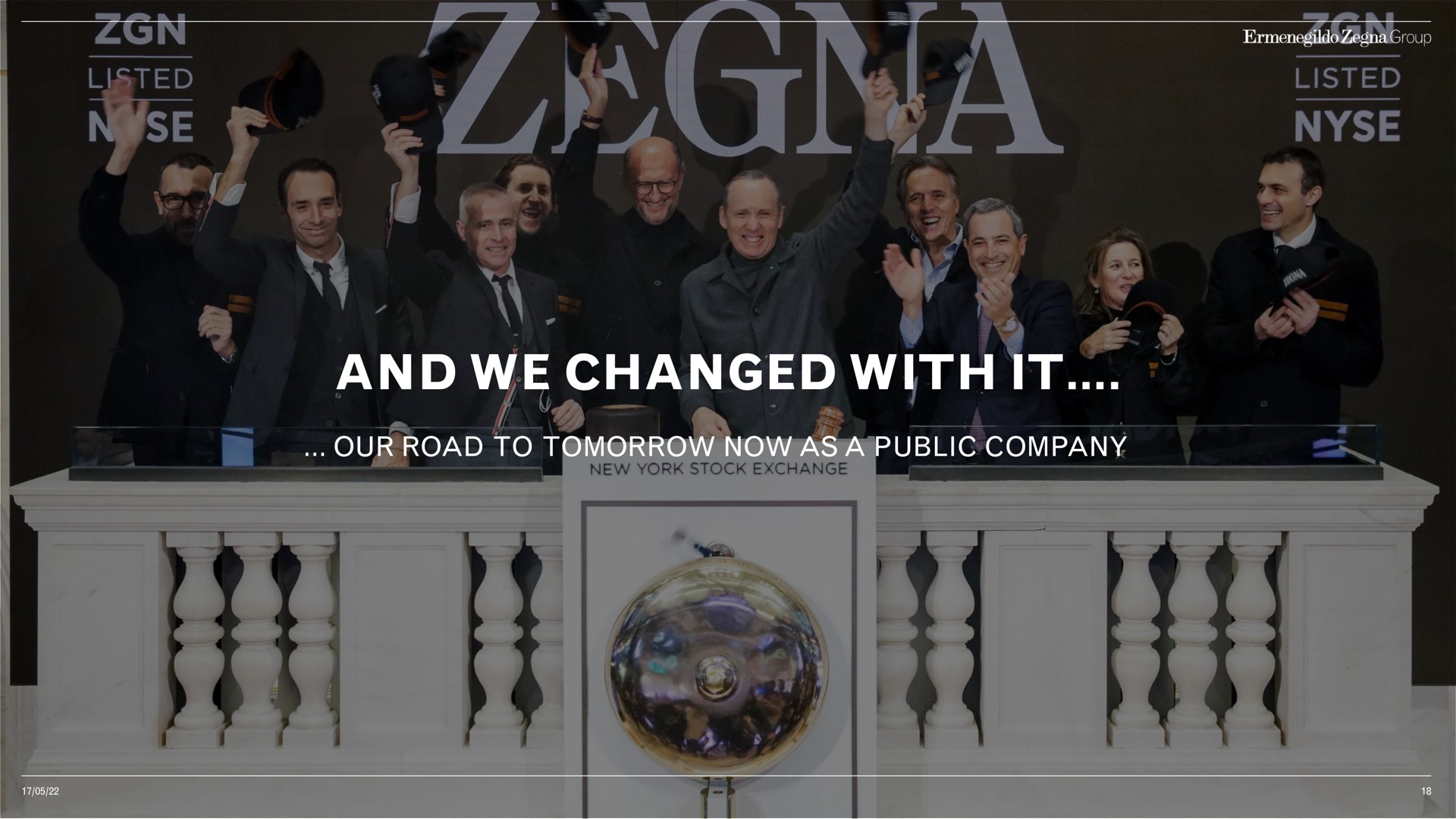 and we changed with it a to to ory a | Zegna