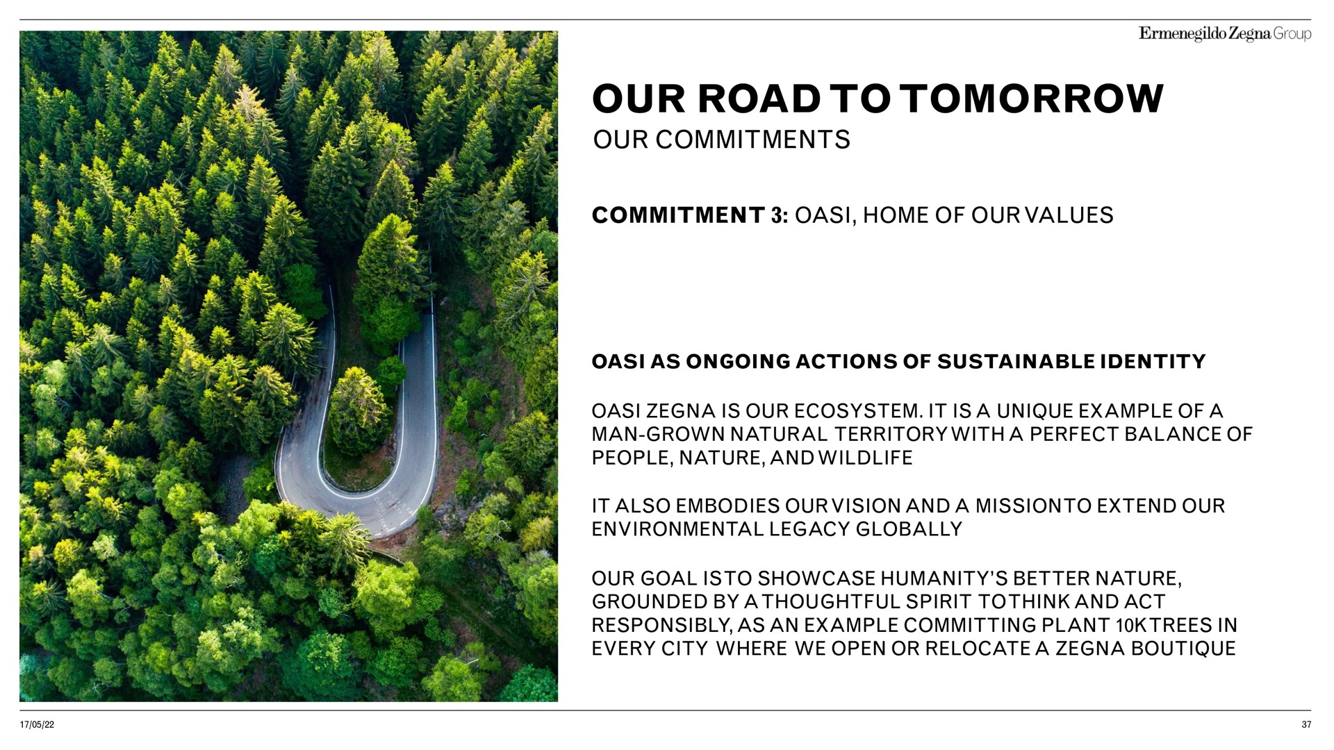 our road to tomorrow commitments | Zegna
