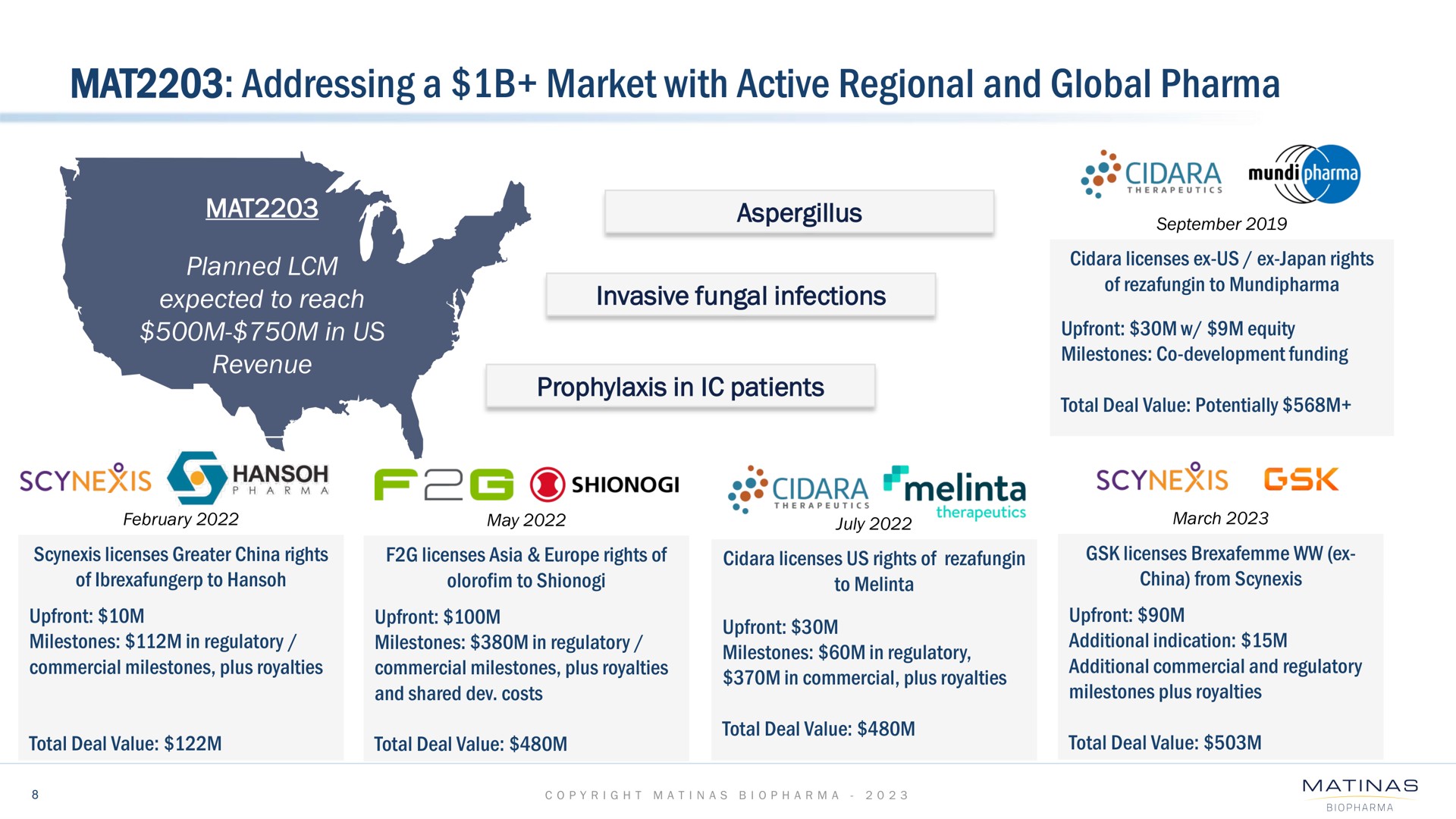 mat addressing a market with active regional and global | Matinas BioPharma