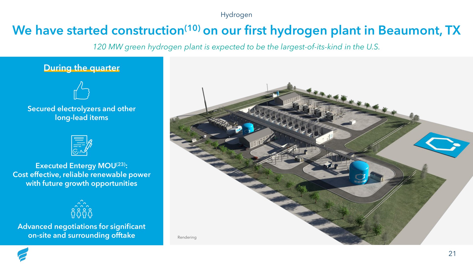 we have started construction on our first hydrogen plant in a | NewFortress Energy