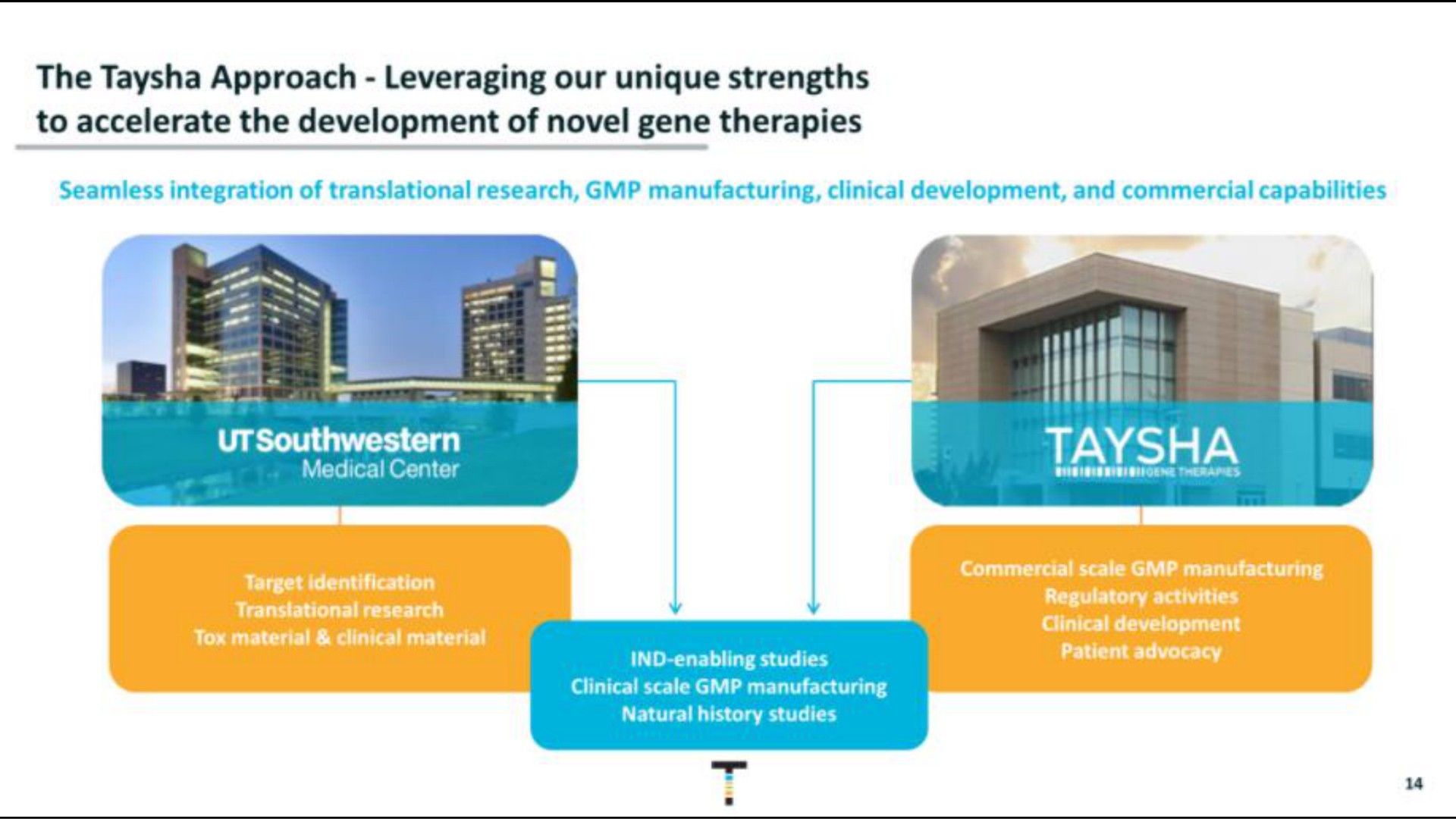 the approach leveraging our unique strengths to accelerate the development of novel gene therapies | Taysha