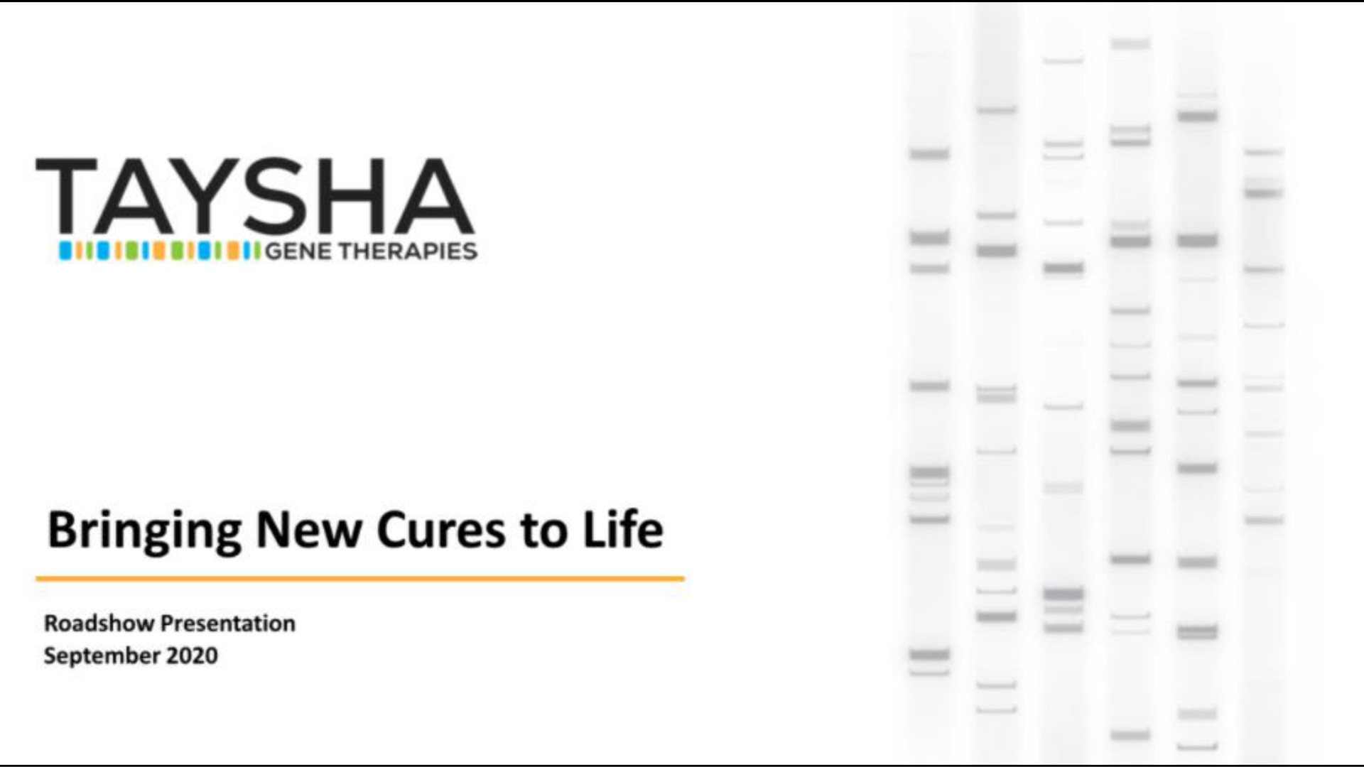 bringing new cures to life | Taysha