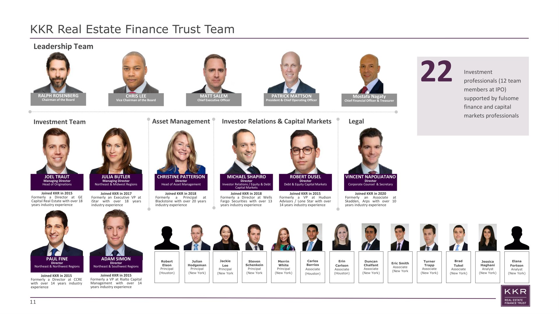 real estate finance trust team leadership team dude a tin | KKR Real Estate Finance Trust