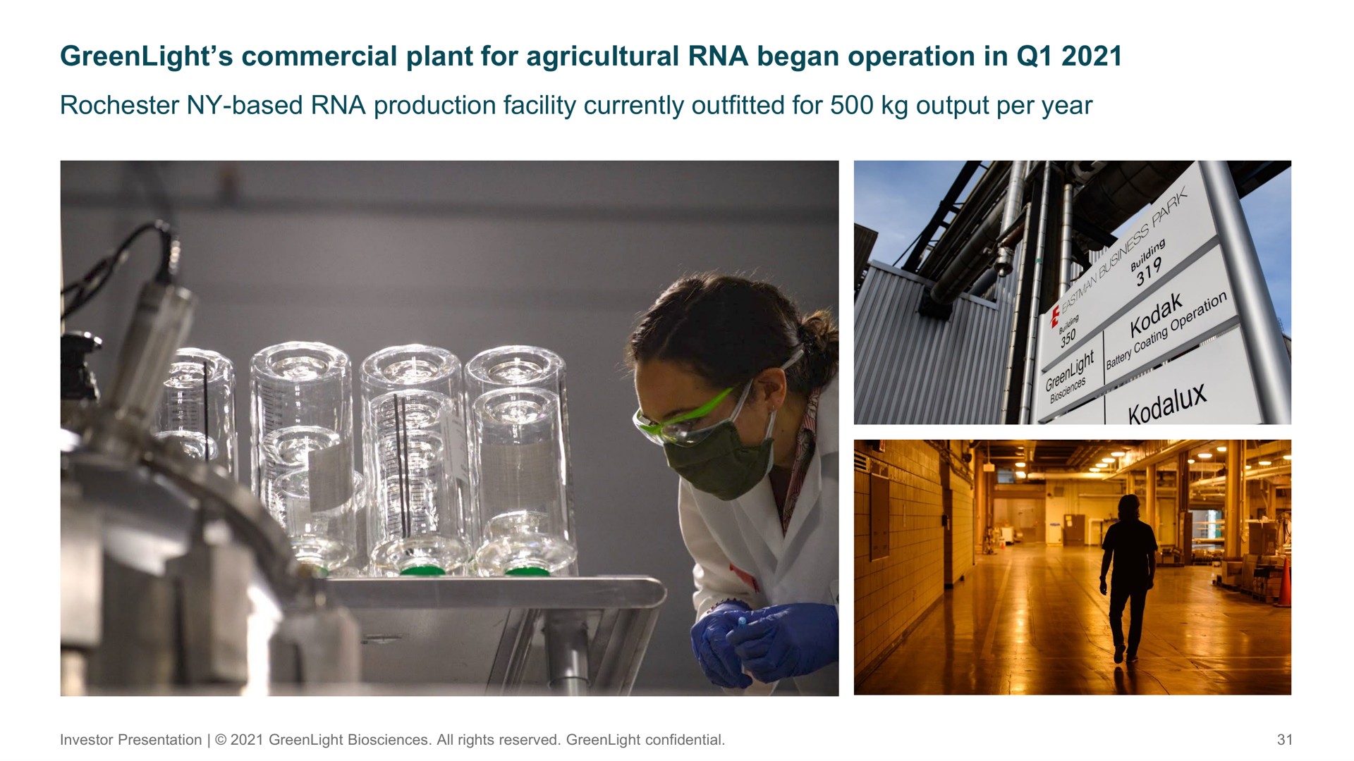 commercial plant for agricultural began operation in based production facility currently outfitted for output per year | GreenLight