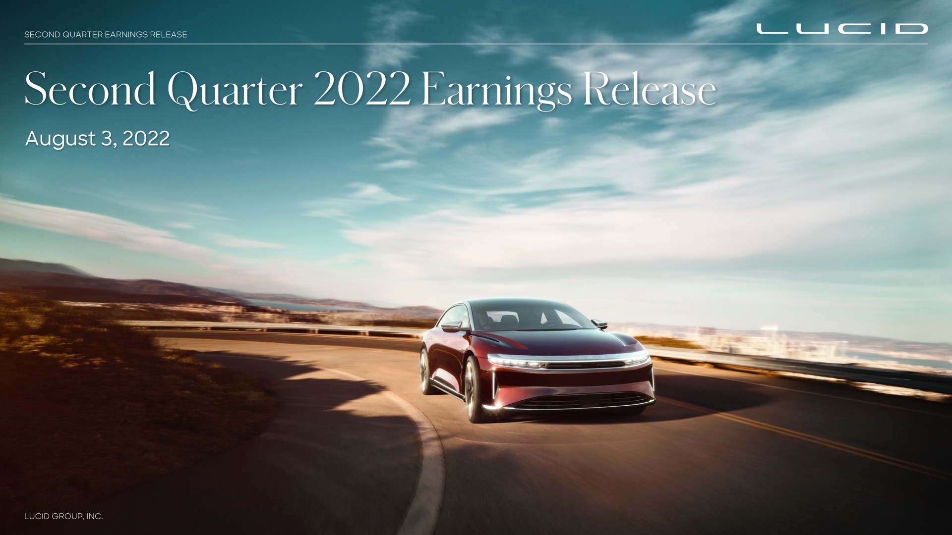 second quarter earnings release august | Lucid Motors