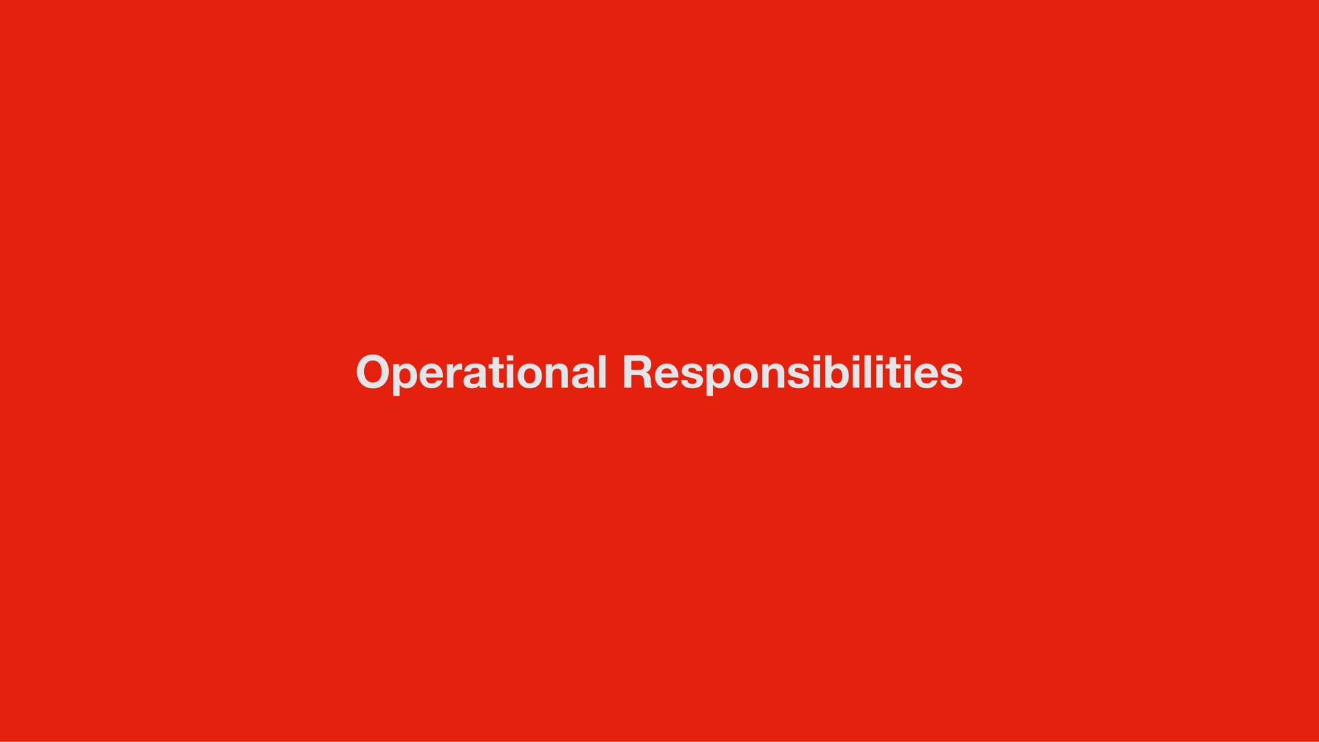 operational responsibilities | Roblox