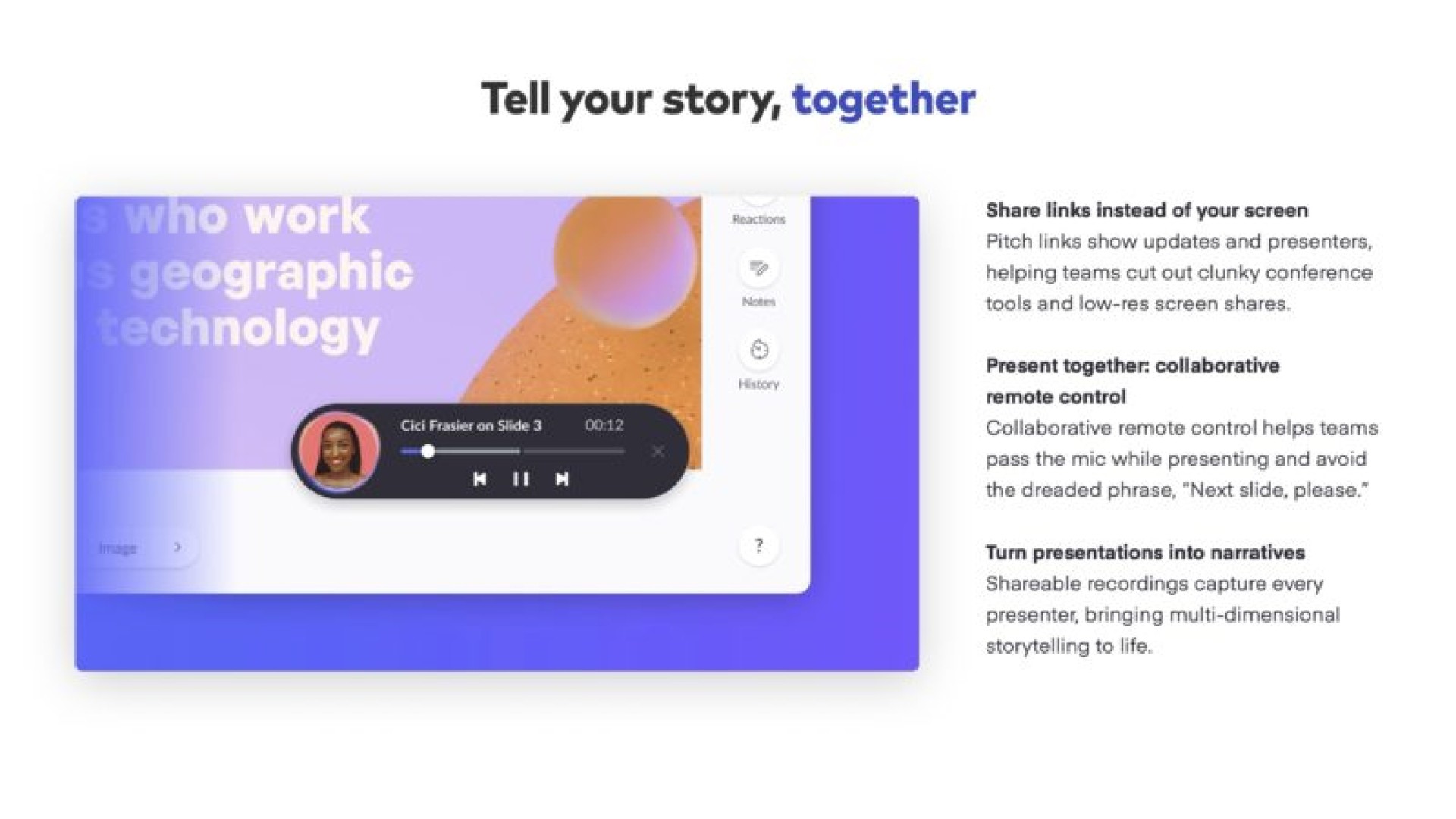 tell your story together | Pitch