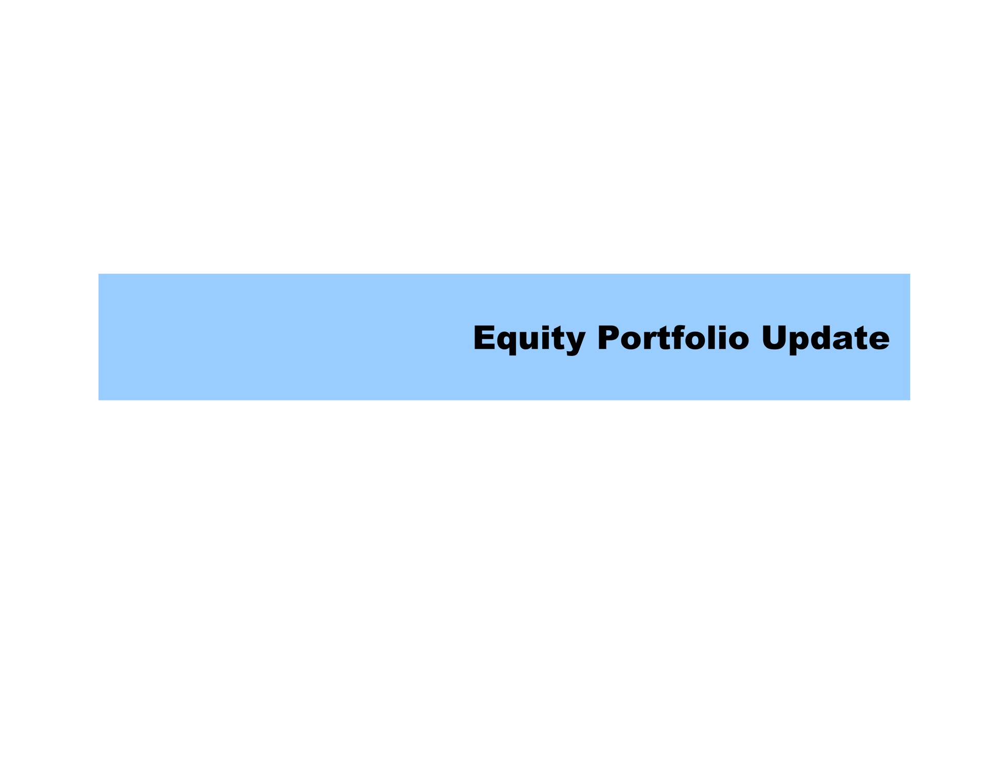 equity portfolio update | Pershing Square