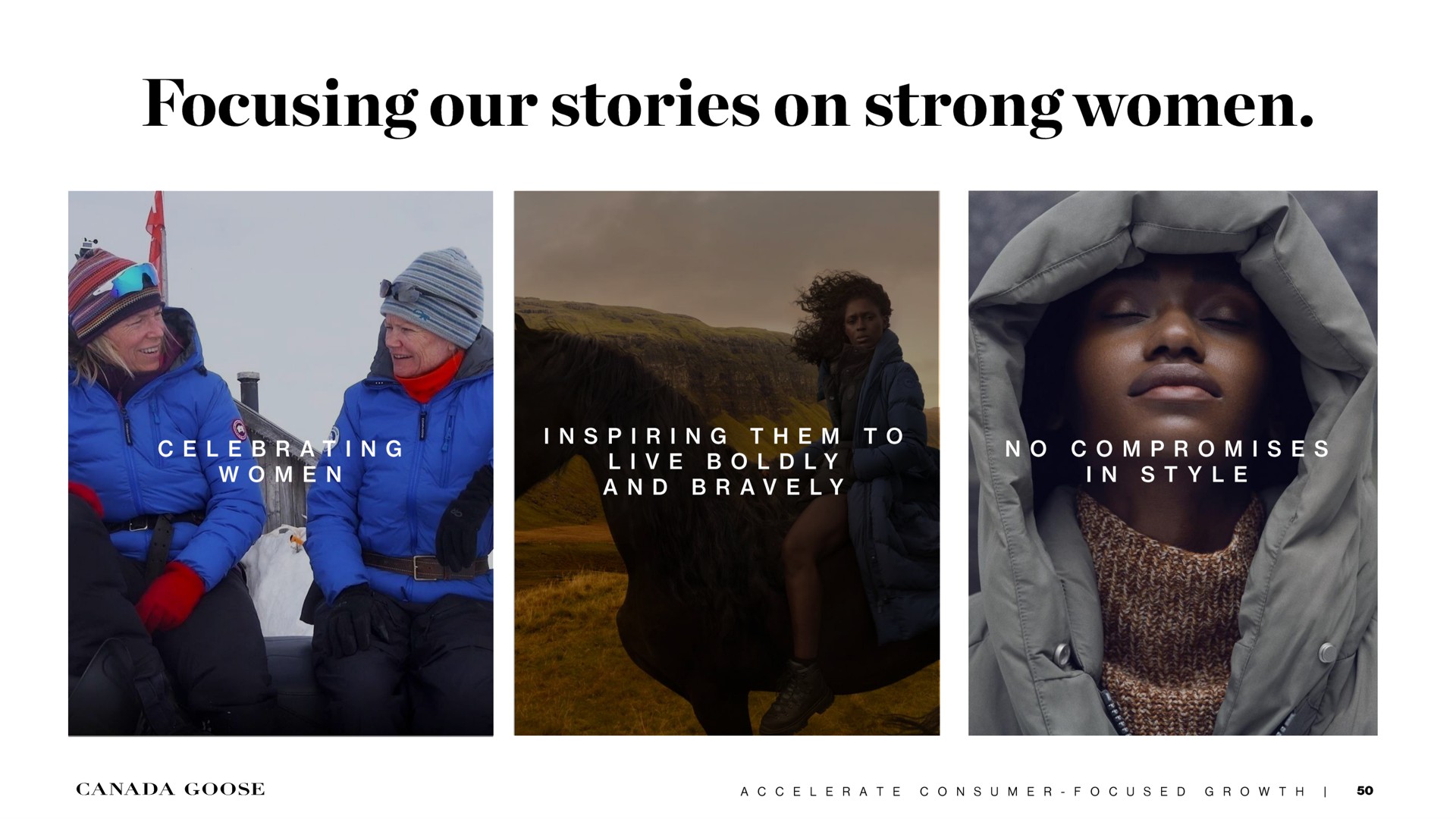 focusing our stories on strong women no compromises | Canada Goose