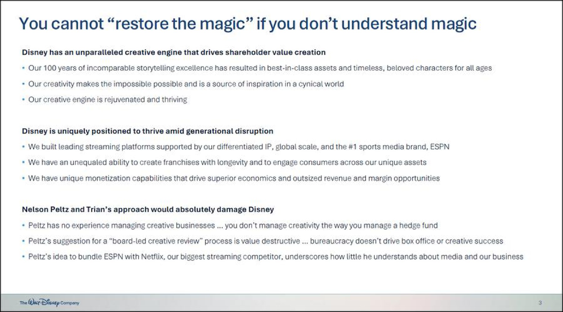 you cannot restore the magic if you don understand magic | Disney