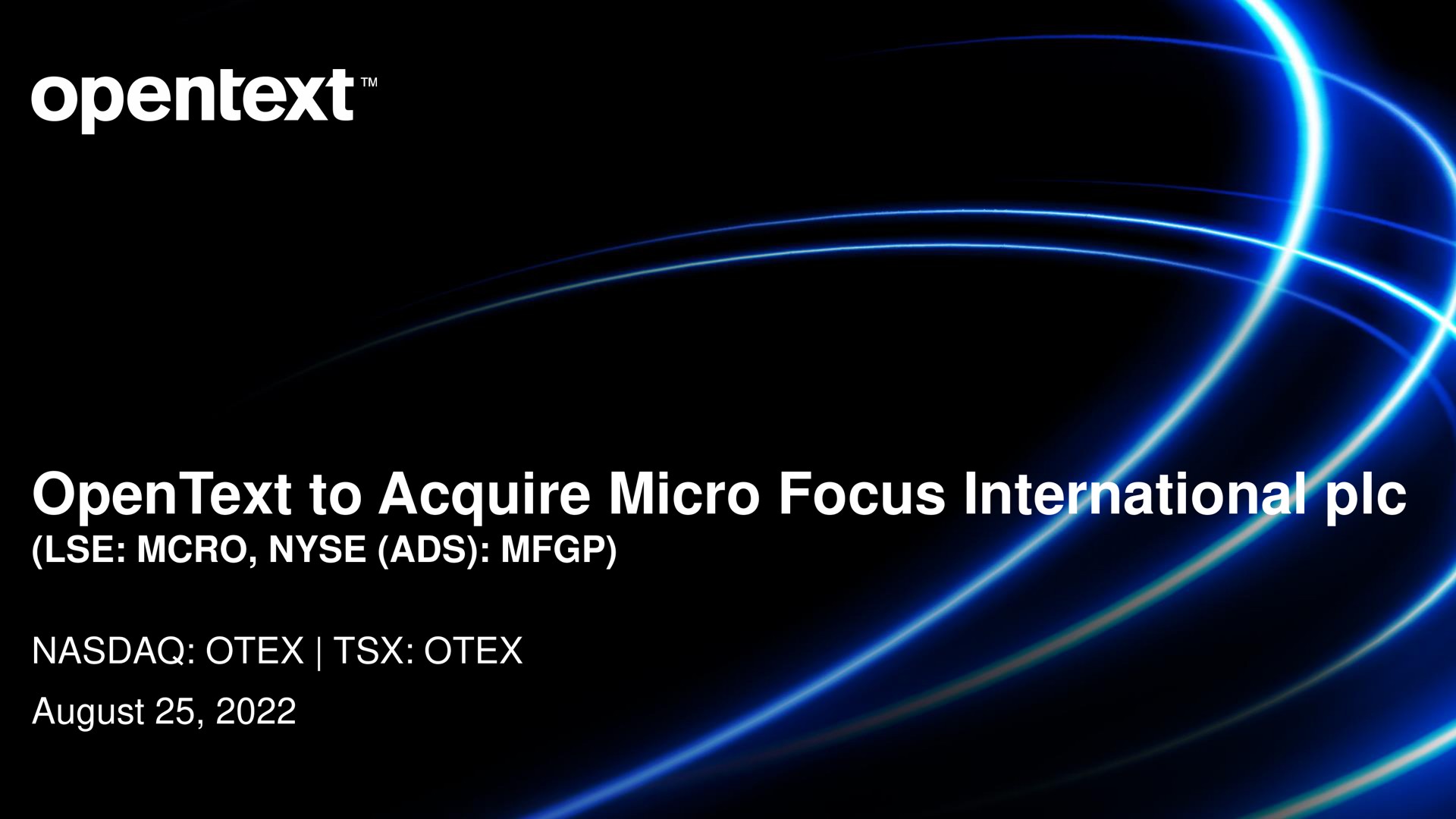 to acquire micro focus international | OpenText