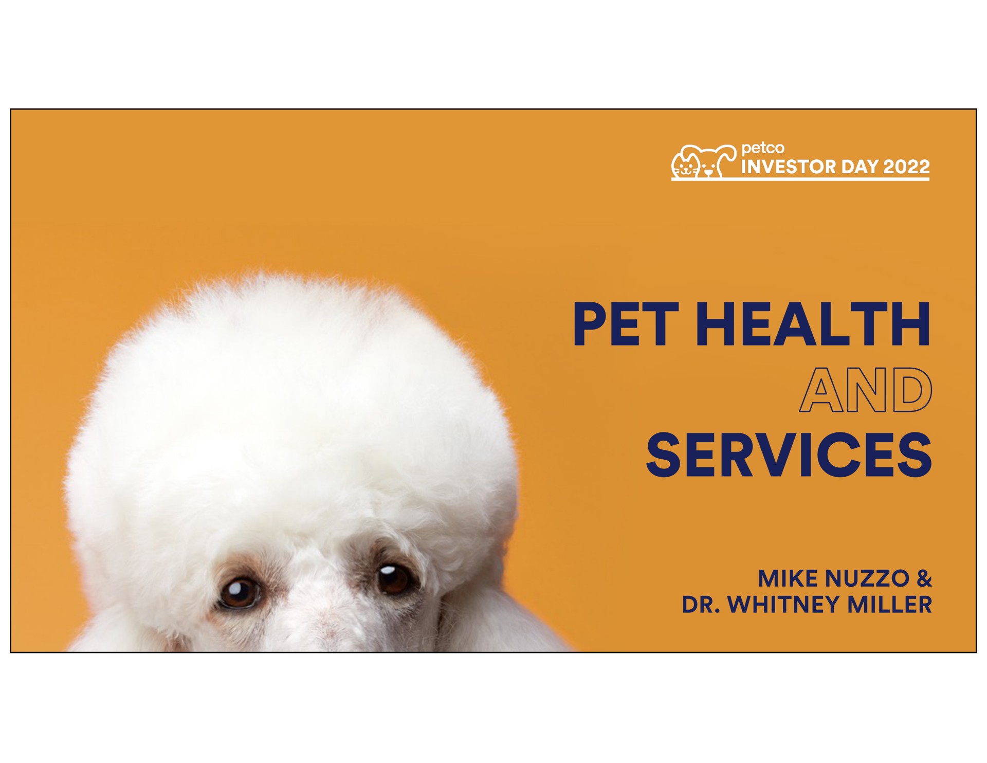 pet health services mike miller investor day | Petco