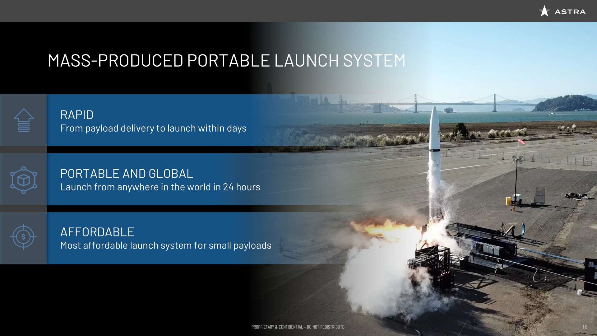 mass produced portable launch system rapid from delivery to launch within days portable and global launch from anywhere in the world in hours affordable most affordable launch system for small laun | Astra