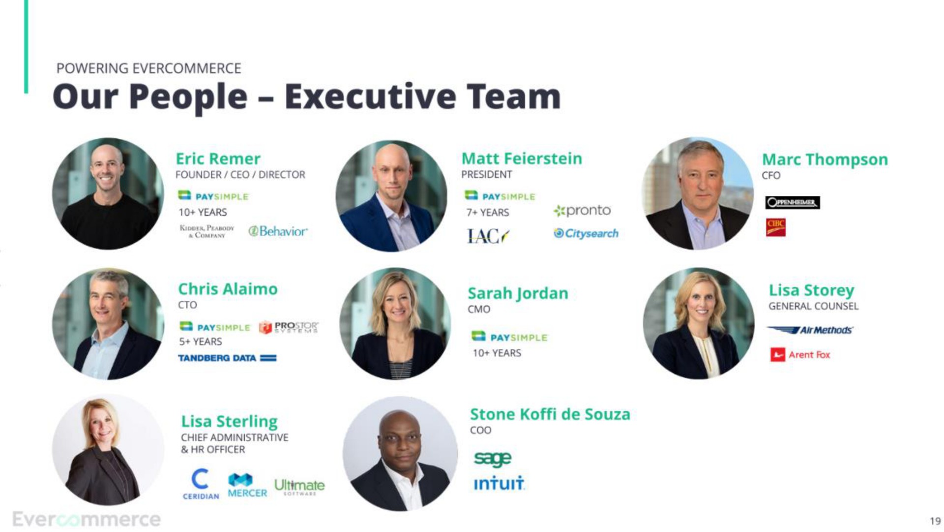 our people executive team | EverCommerce