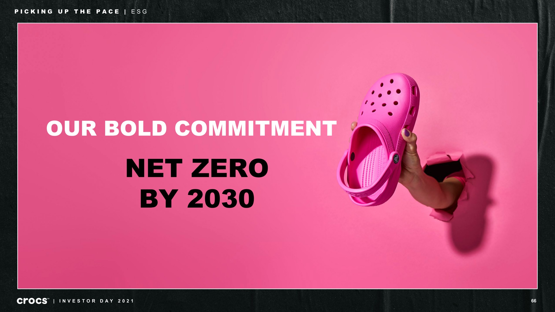 our bold commitment net zero by picking up the pace investor day | Crocs