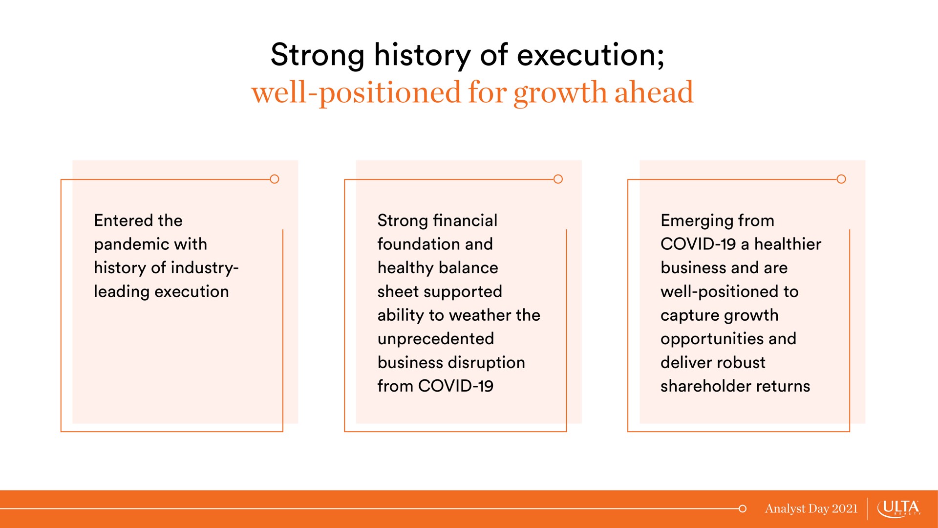 strong history of execution well positioned for growth ahead | Ulta Beauty