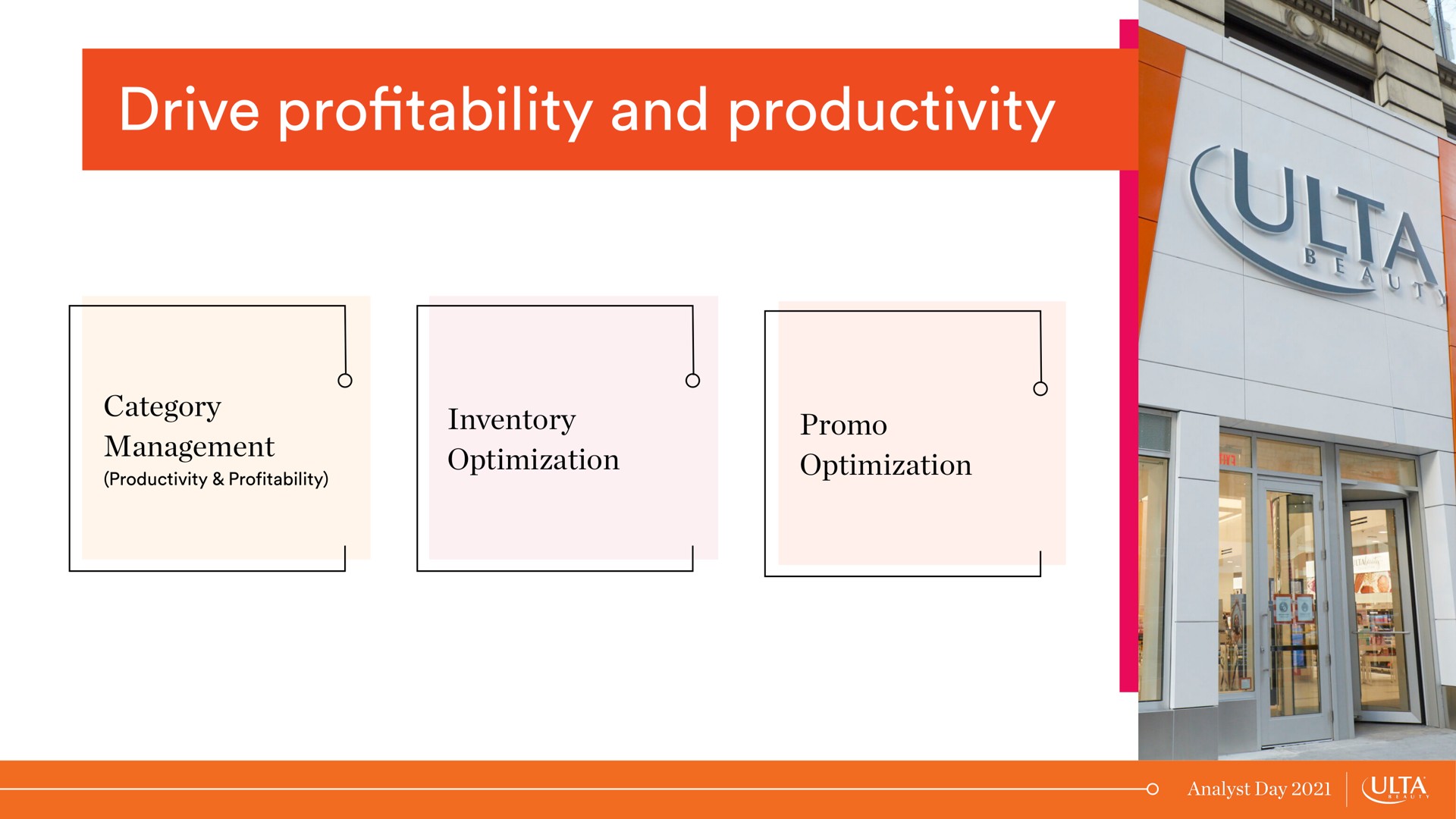 drive profitability and productivity | Ulta Beauty