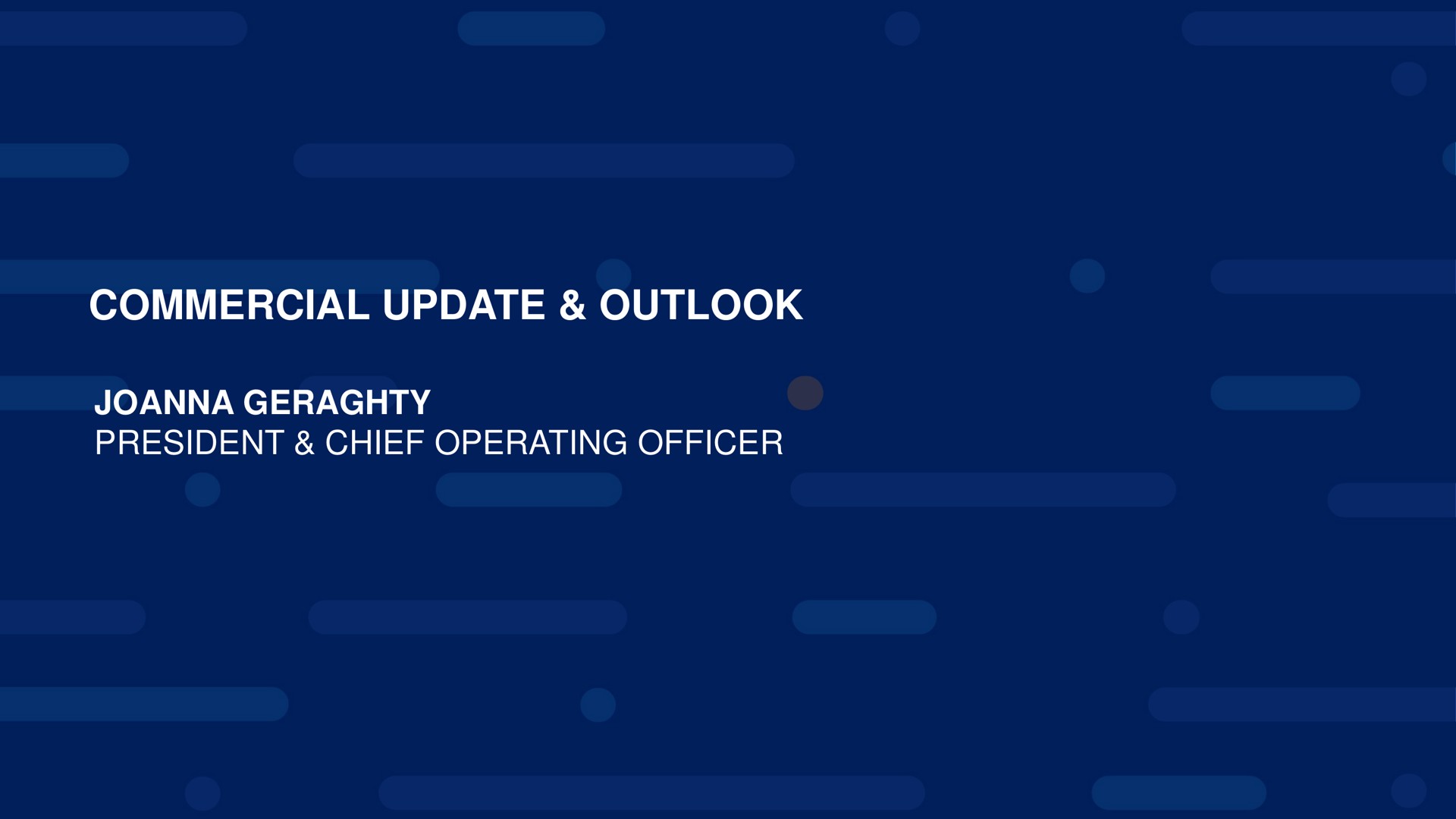 commercial update outlook president chief operating officer | jetBlue