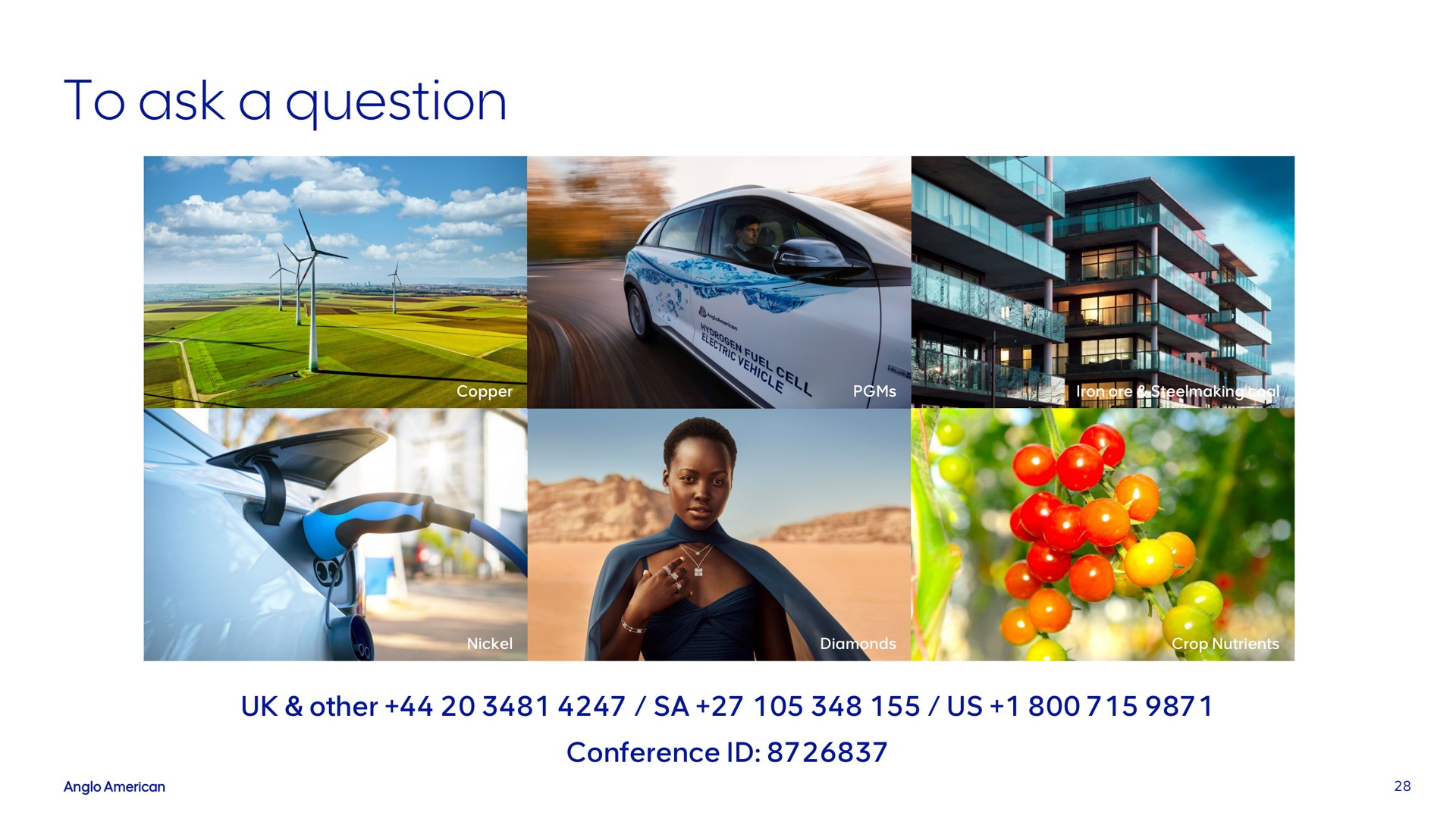 to ask a question als | AngloAmerican