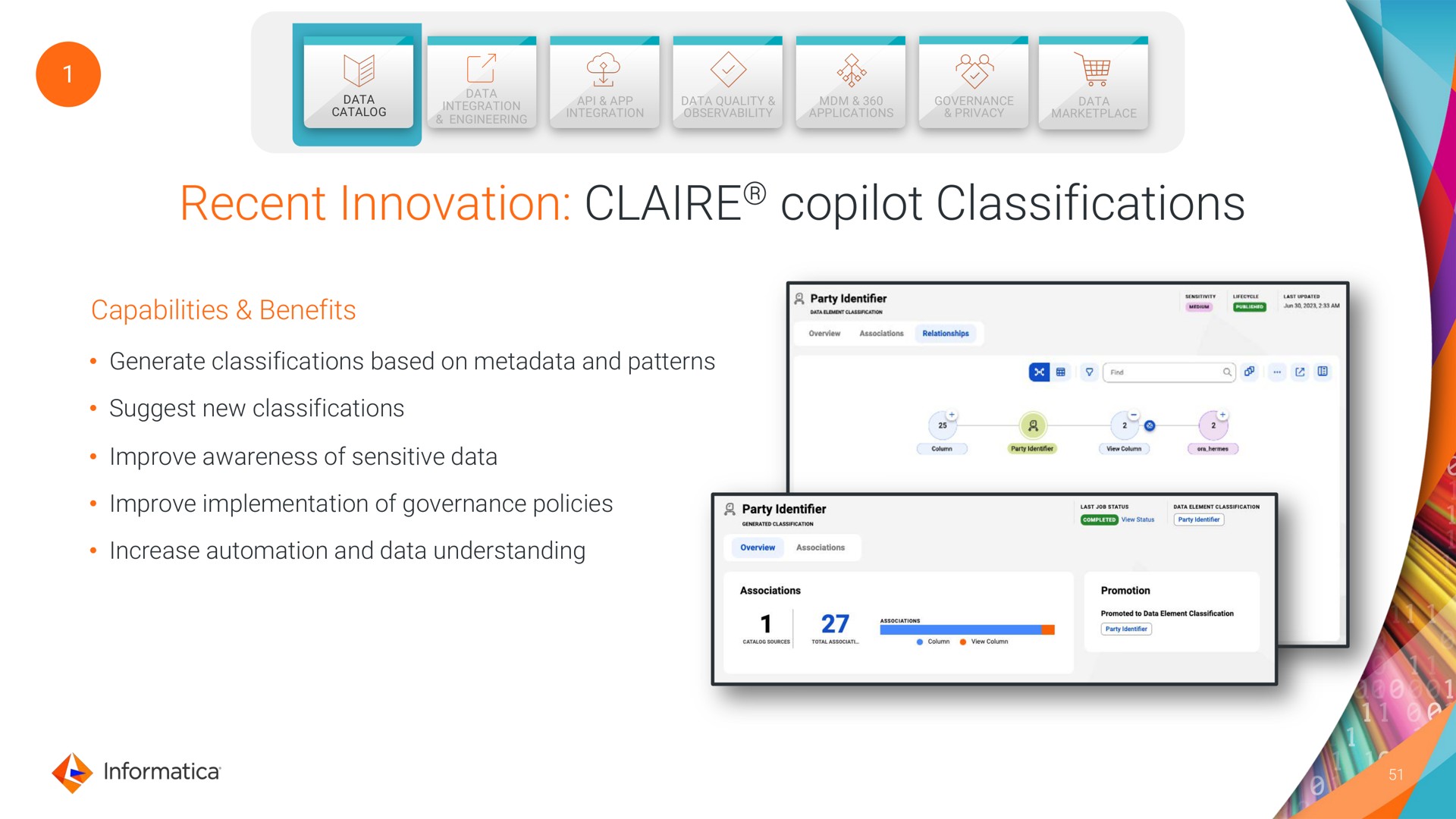 recent innovation copilot classifications | Informatica