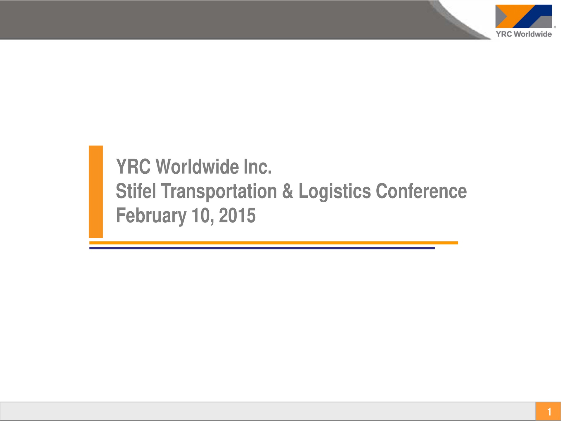 transportation logistics conference | Yellow Corporation