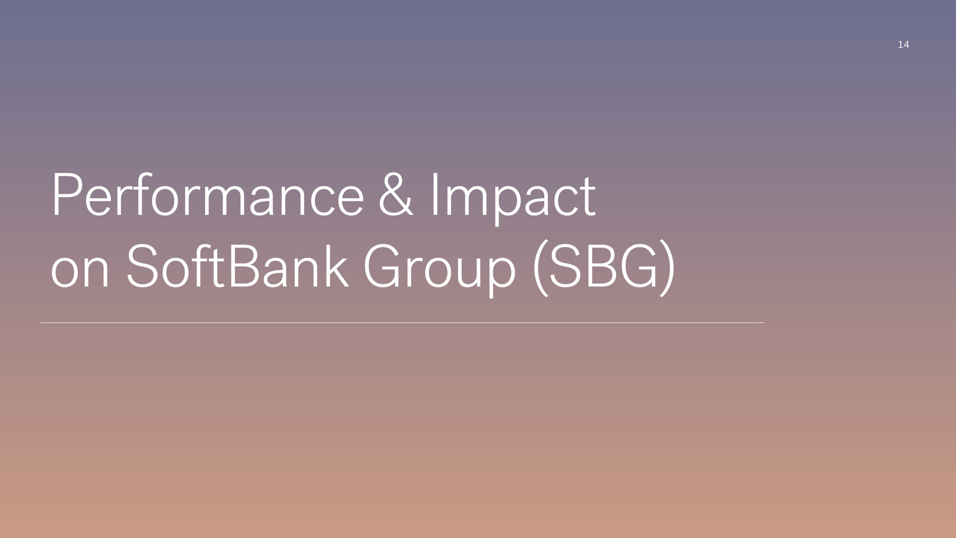 performance impact on group | SoftBank