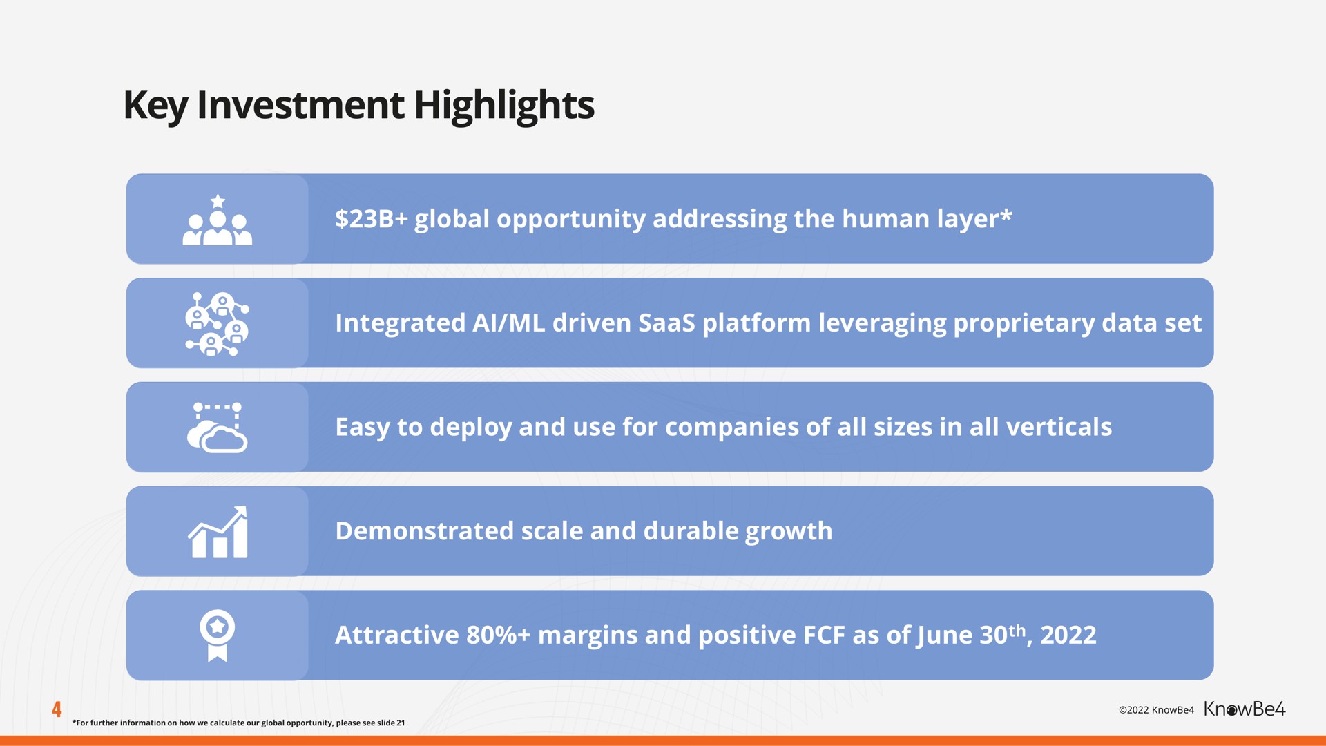 key investment highlights | KnowBe4