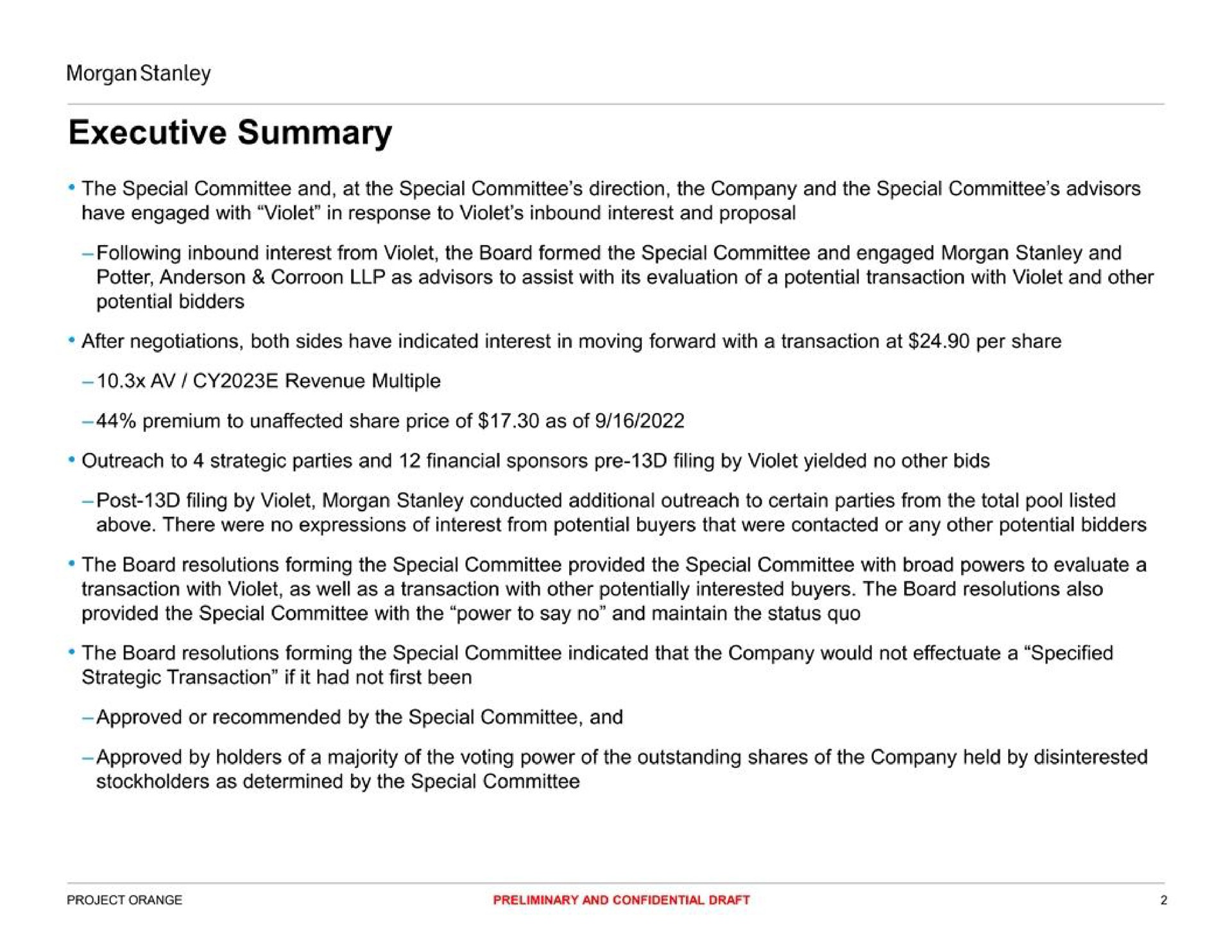 executive summary | Morgan Stanley