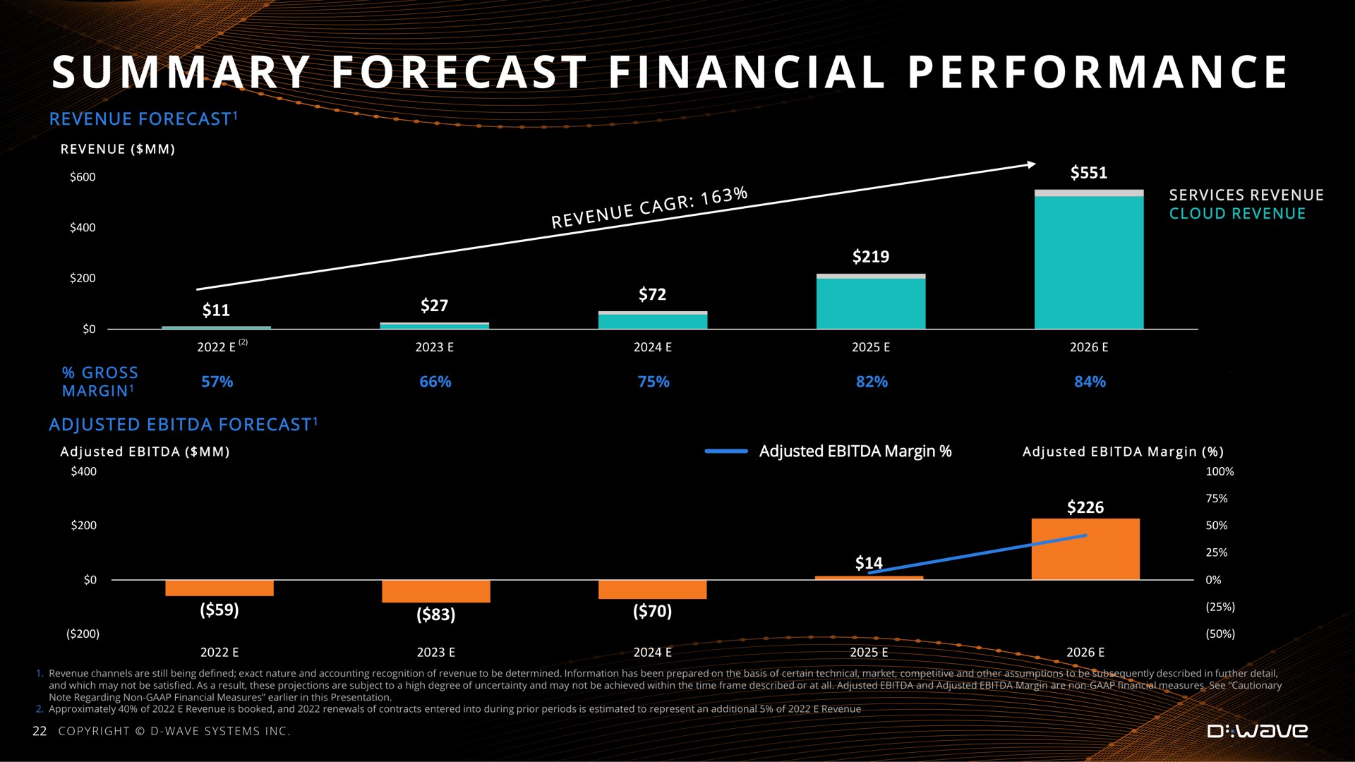 summary forecast financial performance wey | D-Wave