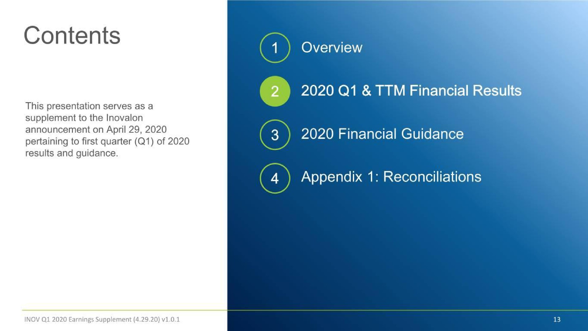 contents overview financial results financial guidance appendix reconciliations | Inovalon