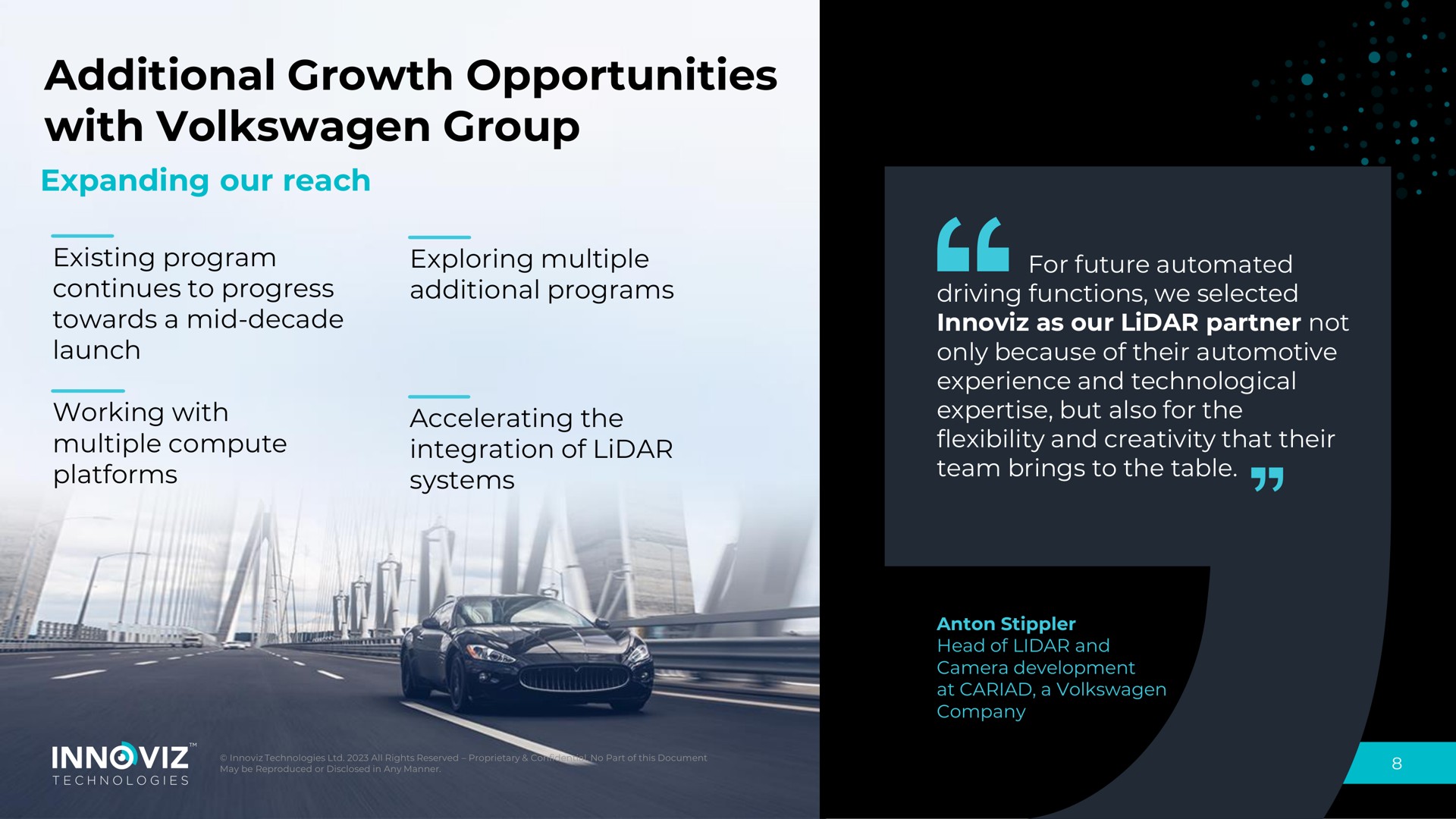 additional growth opportunities with group | Innoviz