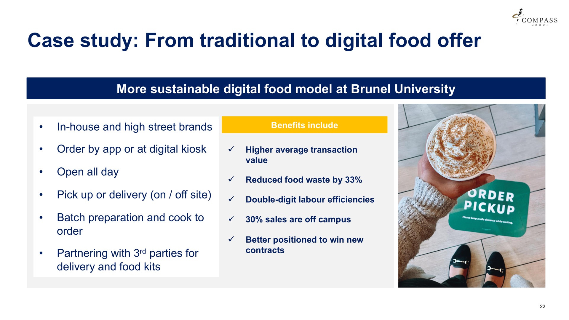 case study from traditional to digital food offer | Compass Group