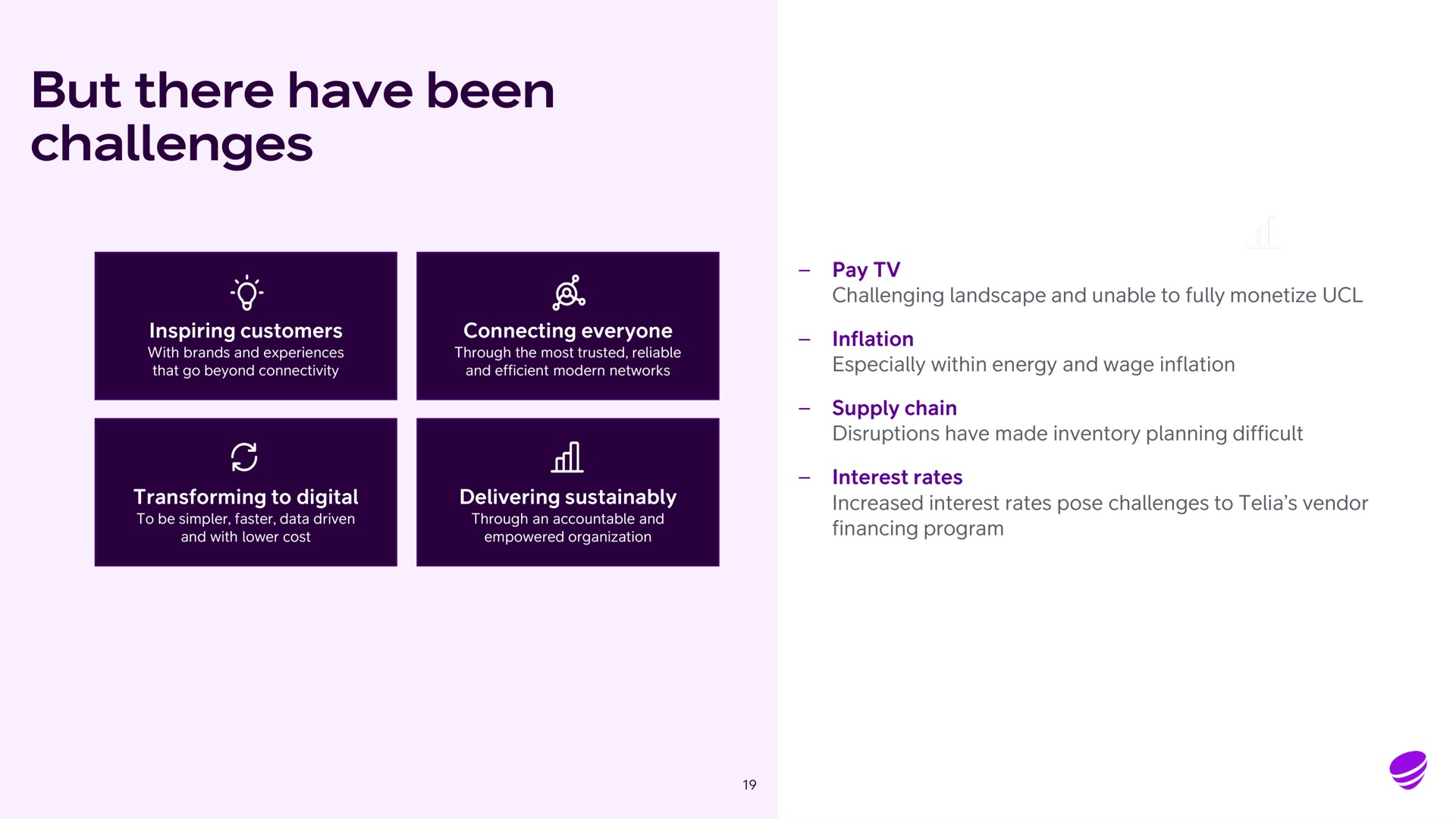 but there have been challenges | Telia Company