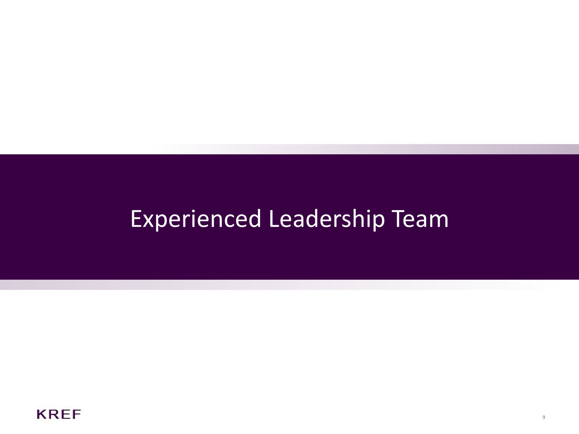 experienced leadership team | KKR Real Estate Finance Trust