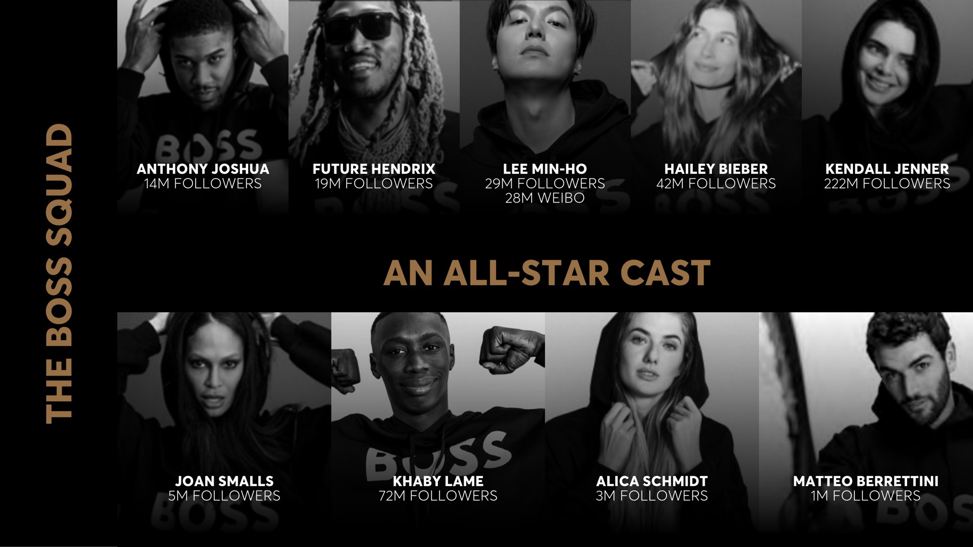 a an all star cast | Hugo Boss