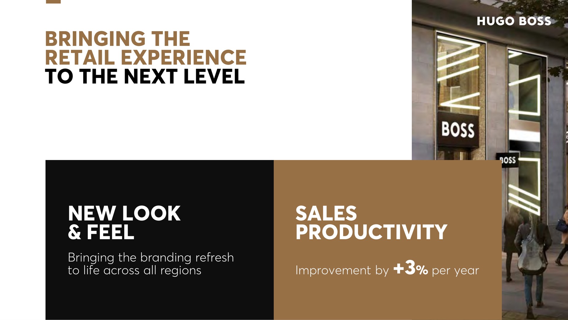 bringing the retail experience to the next level new look feel sales productivity | Hugo Boss