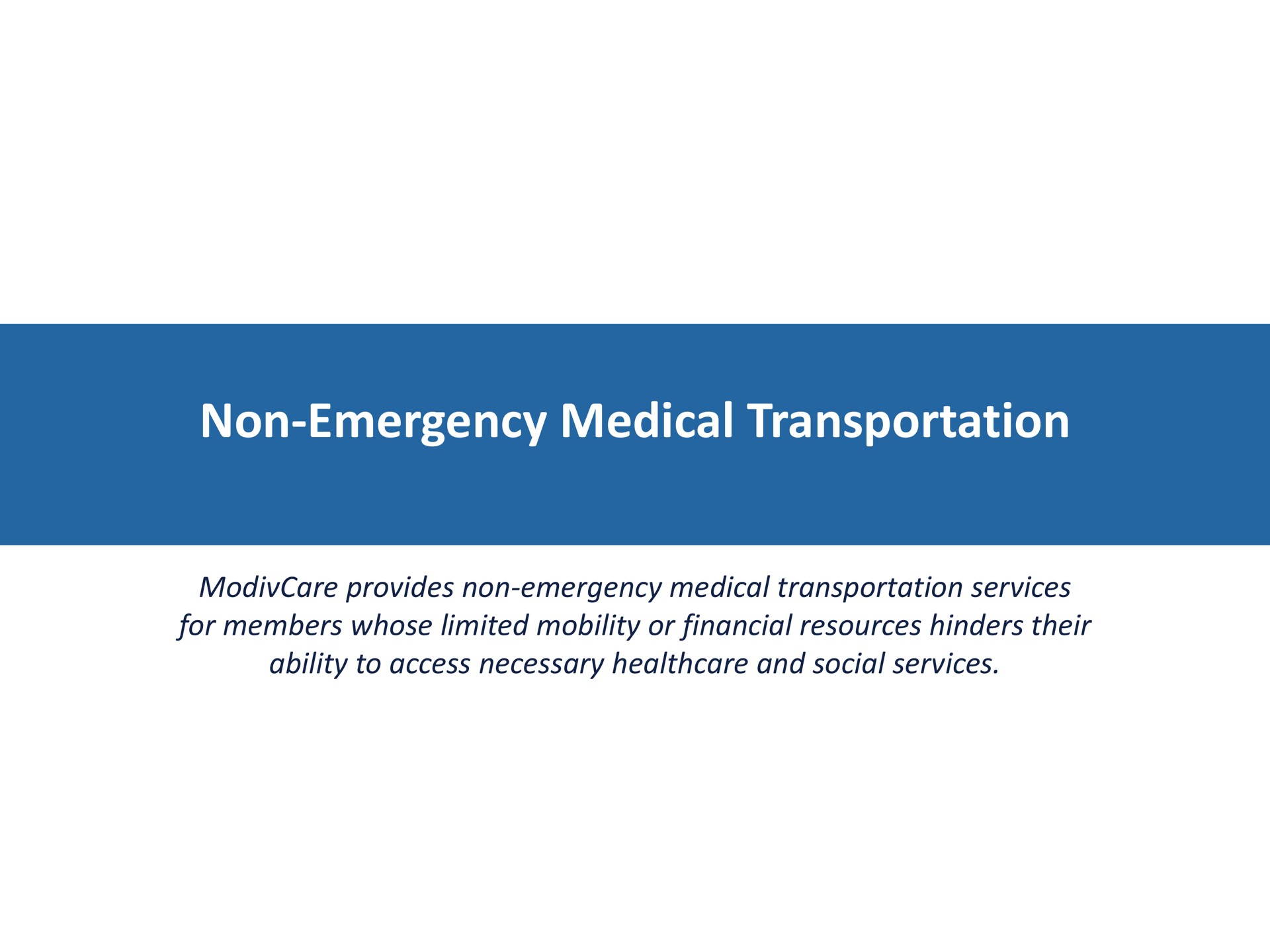 non emergency medical transportation | ModivCare